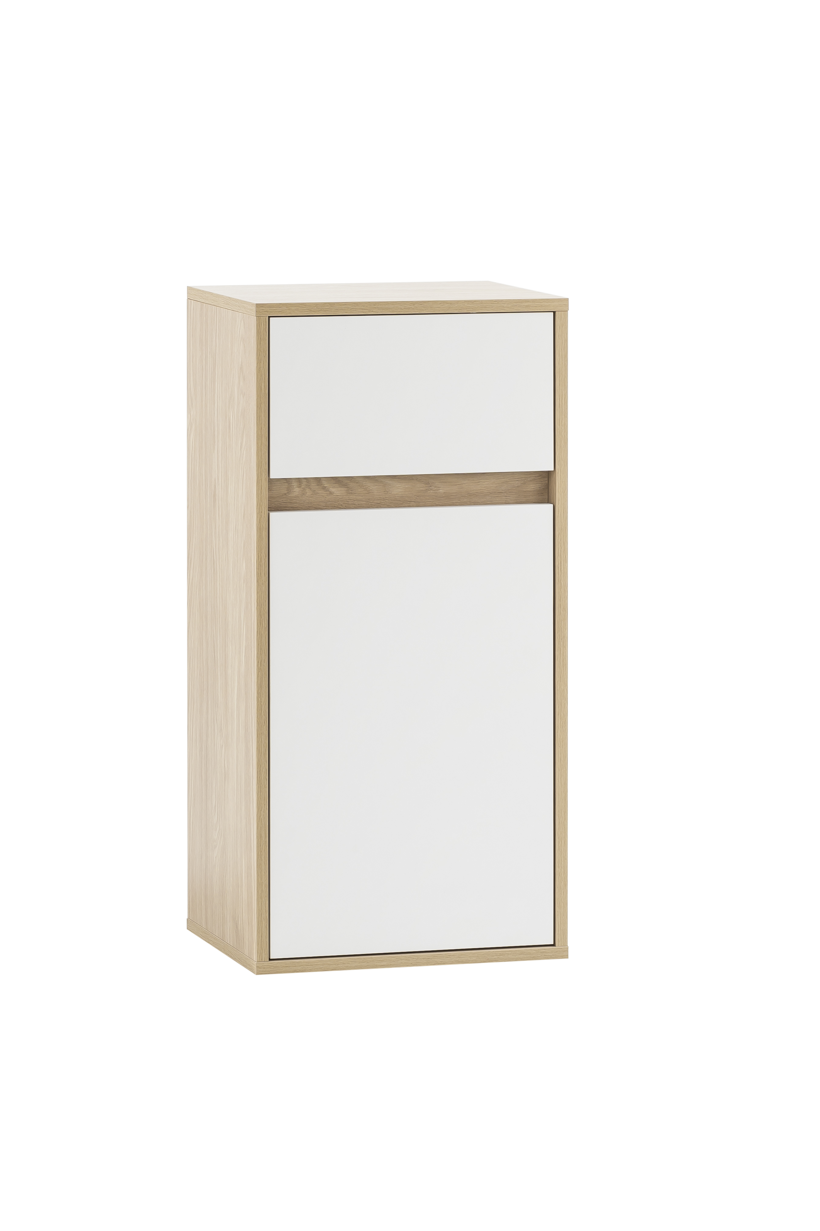 W. Schildmeyer Highboard Mali 400, 1T/1SK, eiche hell/mattweiß