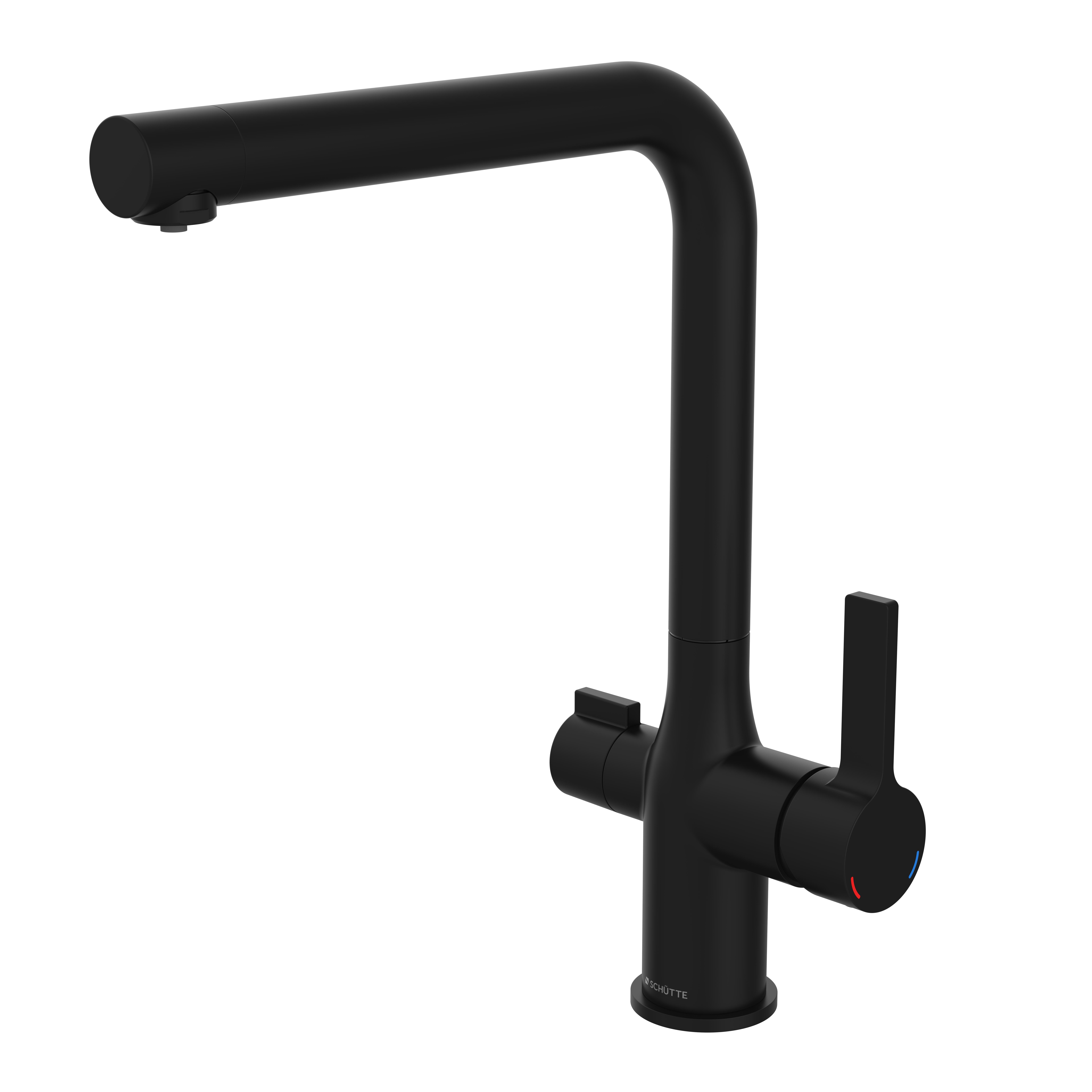 Schütte Trinkwasser-Spültischarmatur AQUASTAR PRO, Schwarz matt, mit Filtersystem