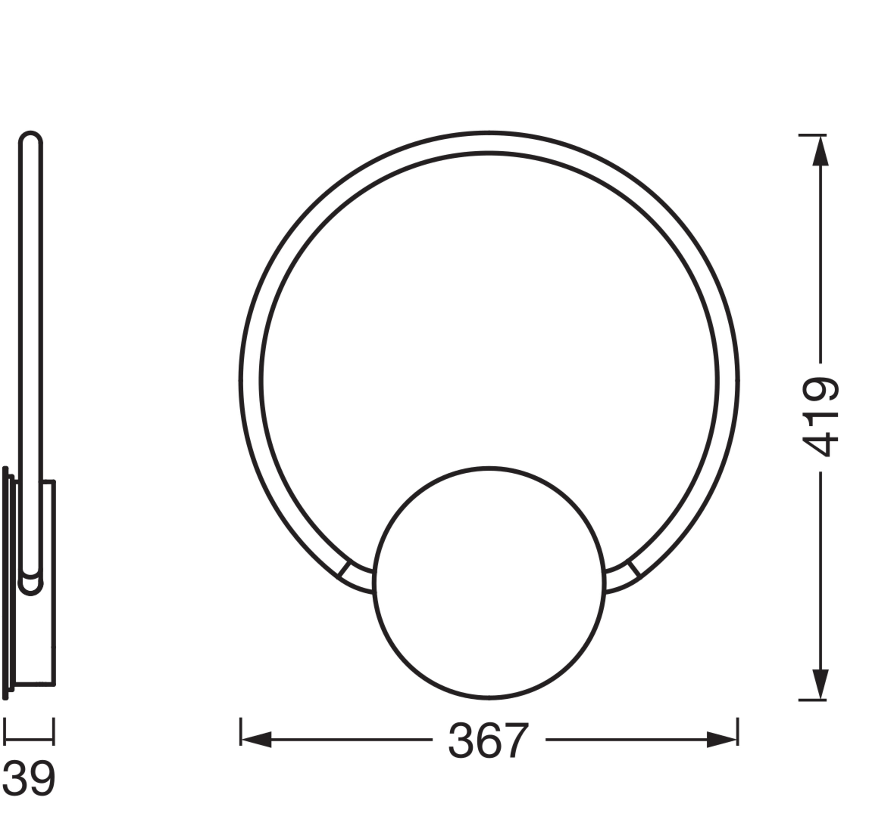 Osram Decor Aura Wandleuchte, 10W