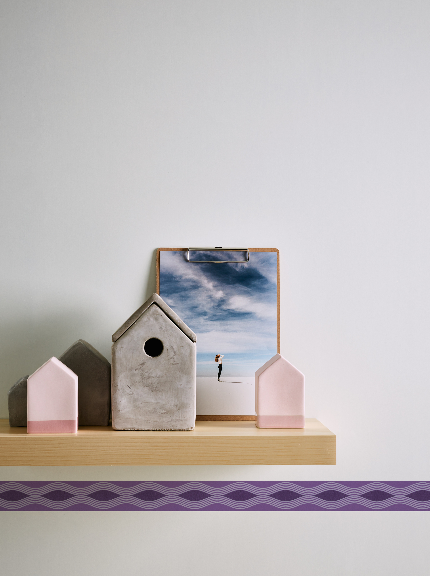 A.S. Création selbstklebende Bordüre, wellenmuster lila violett – moderne borte mit wellen-design