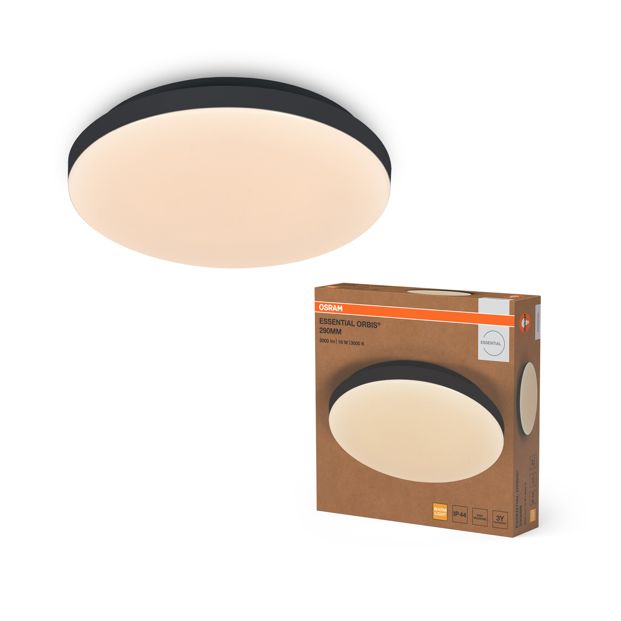 Osram ORBIS Essential 290 18W 830 IP44, schwarz