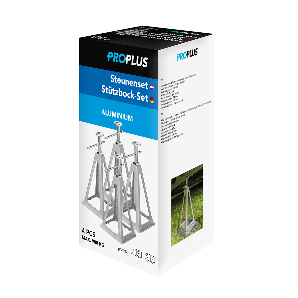 ProPlus Stützbock-Set von 4 Stück, Aluminium