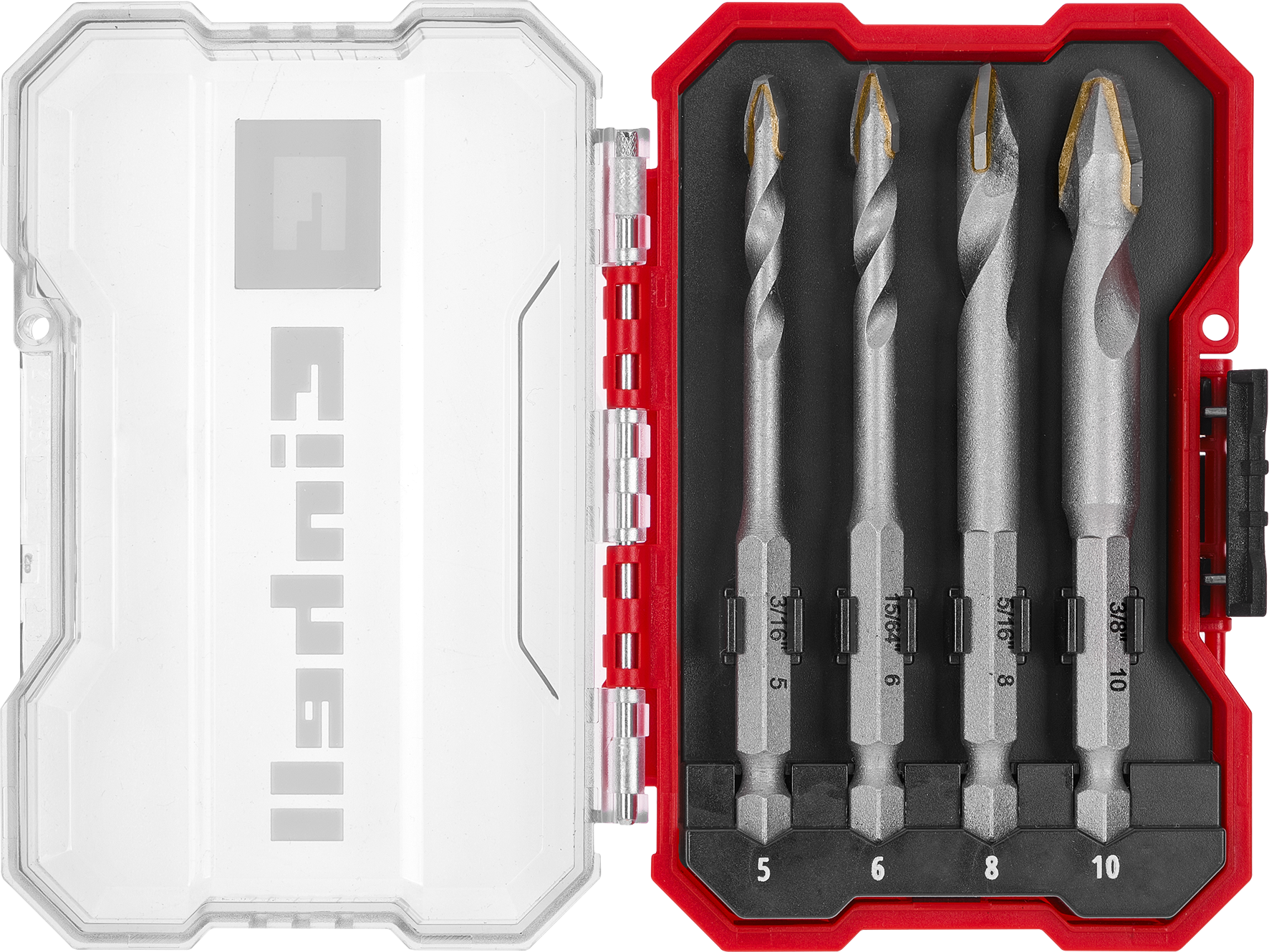 Einhell HM-Fliesenbohrer-Set, XS-CASE, 4-tlg., Ø 5-10 mm Einhell HM-Fliesenbohrer-Set, XS-CASE, 4-tlg., Ø 5-10 mm