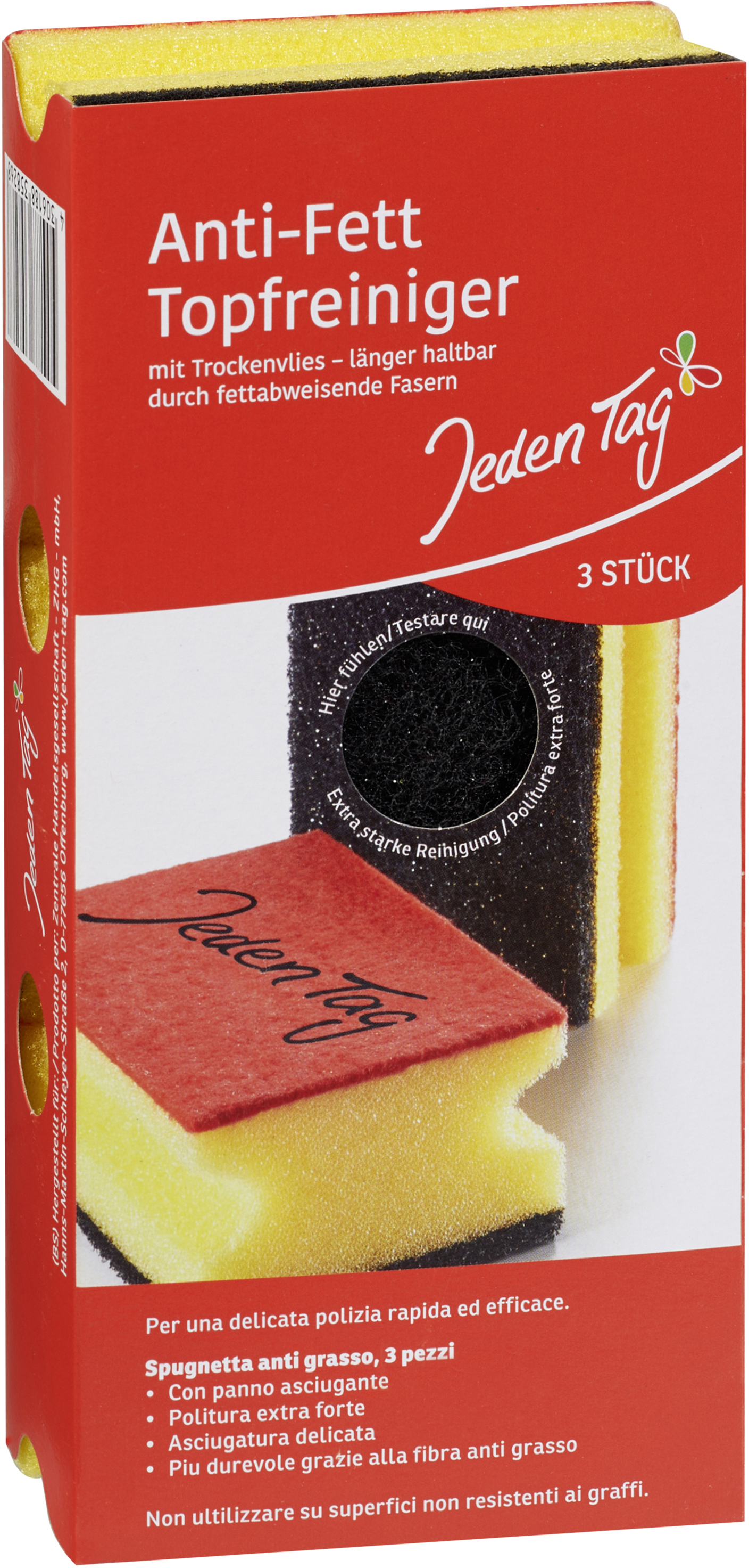 JEDEN TAG  TOPFREINIGER ANTI-FETT 3ST