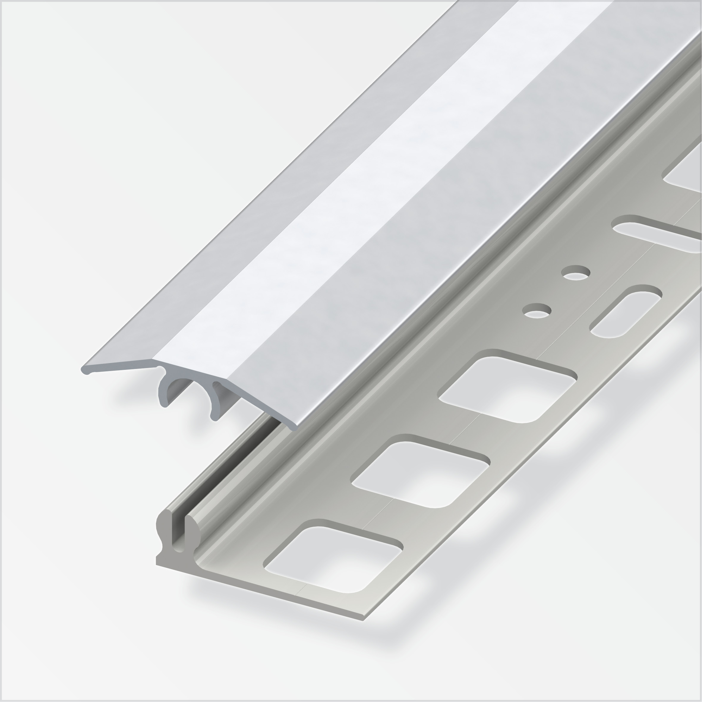 635665_U-bergangs-Profil Alfer clipstech®-mini-Komplett-Set, 25 mm, silber