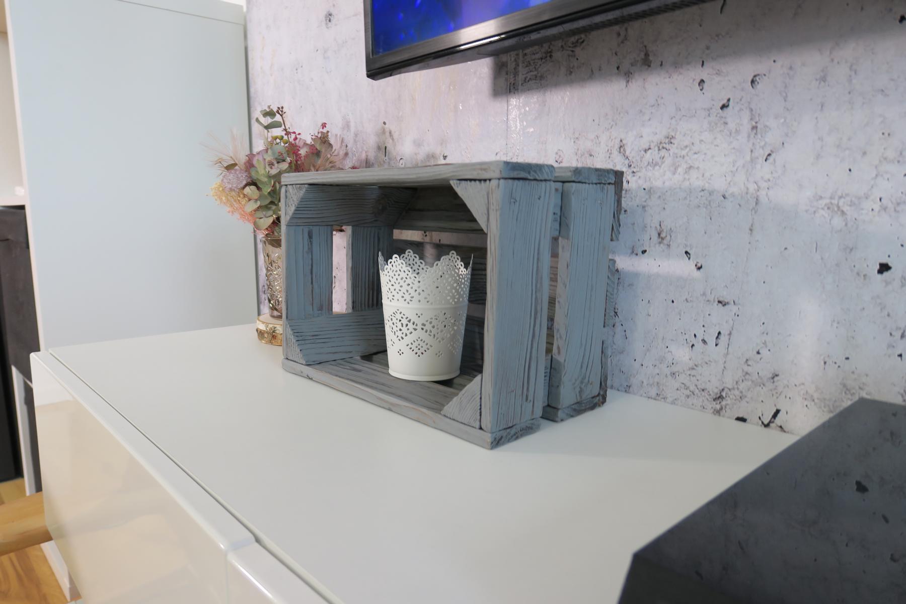 K1600_904760_IMG_1034 Waldsehnen Holzkiste, grau, 30 cm