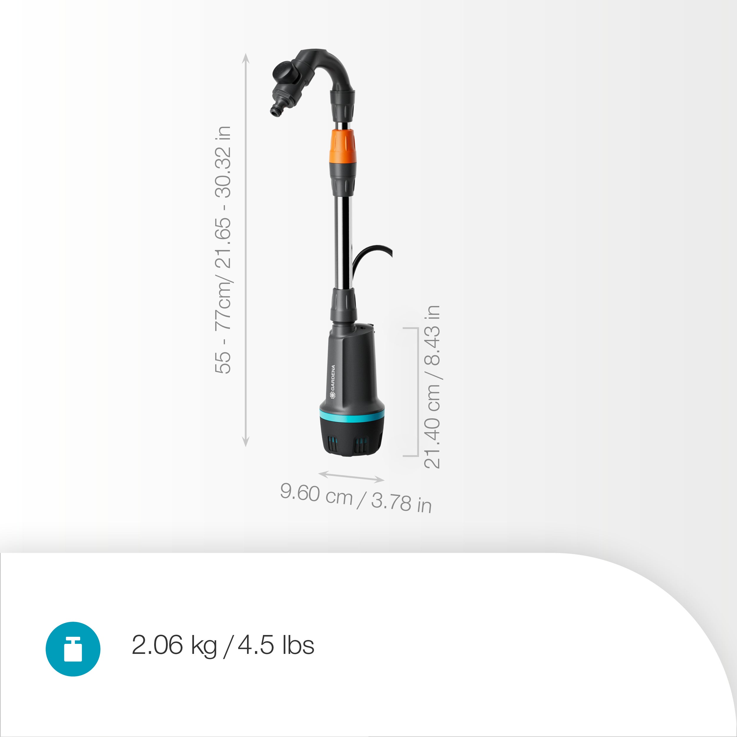 Gardena Akku-Regenfasspumpe 2600 Comfort 18V P4A solo