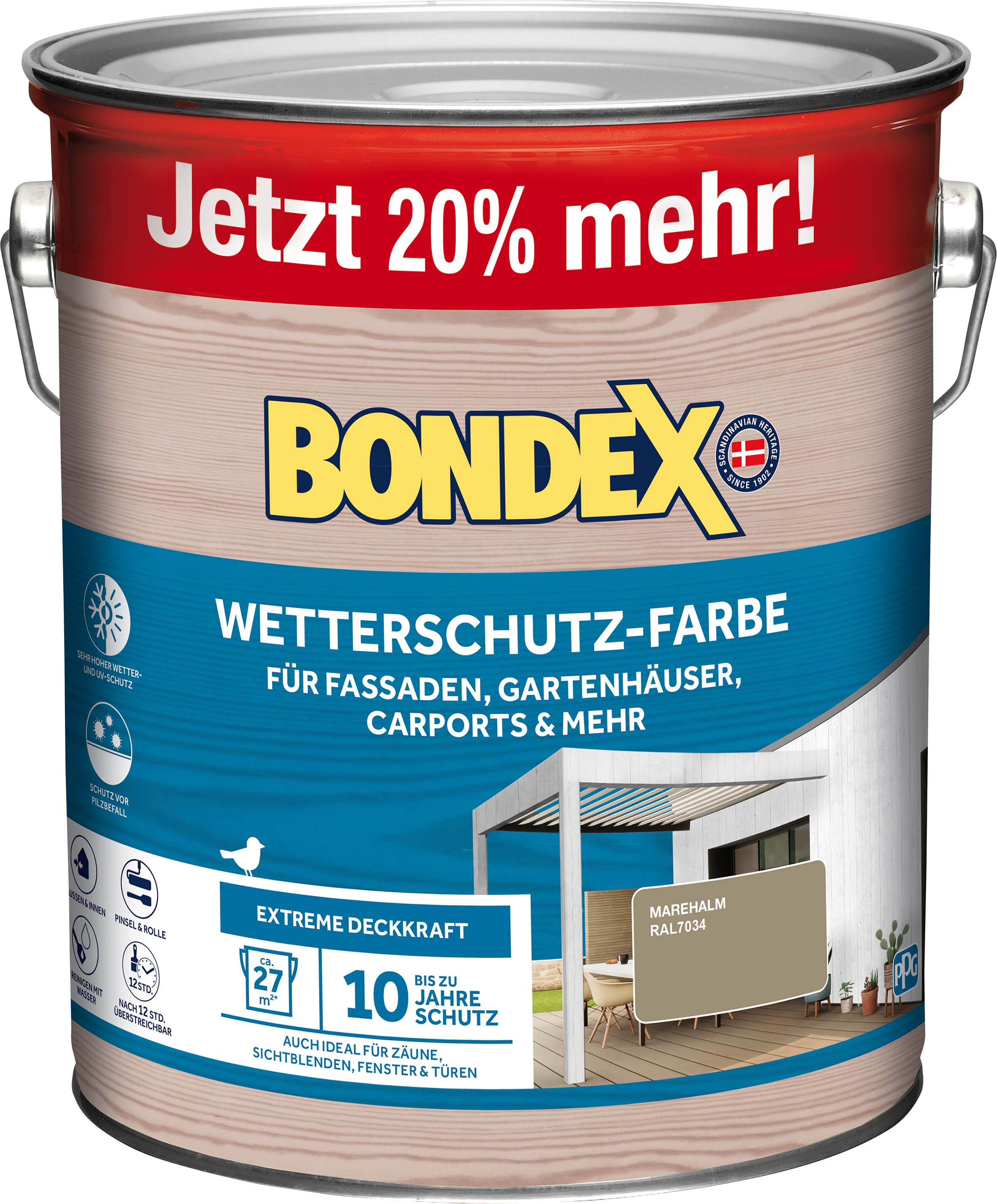 Bondex Wetterschutz-Farbe, marehalm 3L Bondex Wetterschutz-Farbe, marehalm 3L
