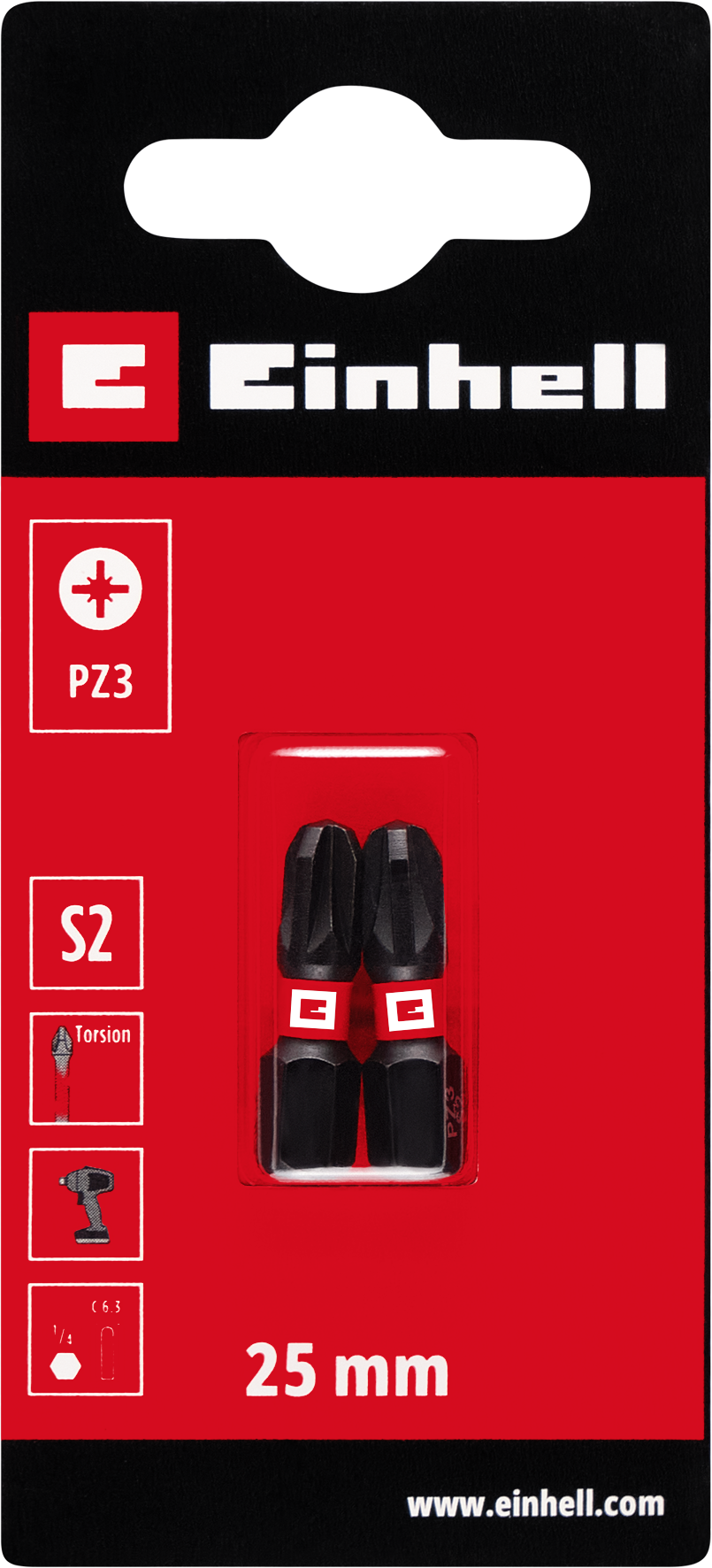 Einhell Impact-Bits Torsion, 25 mm, PZ3 S2 Einhell Impact-Bits Torsion, 25 mm, PZ3 S2