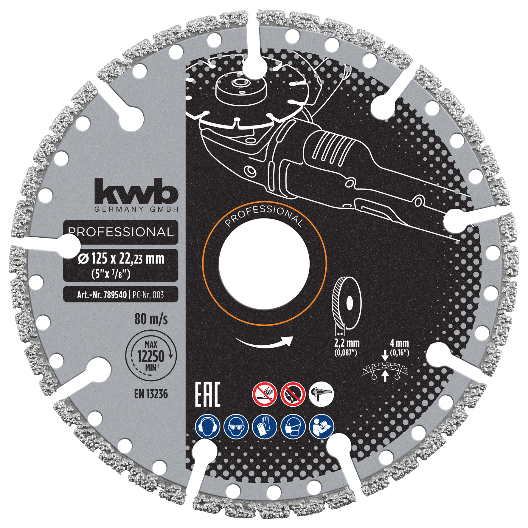 Kwb Diamant-Trennscheibe Multi, 125 mm Kwb Diamant-Trennscheibe Multi, 125 mm