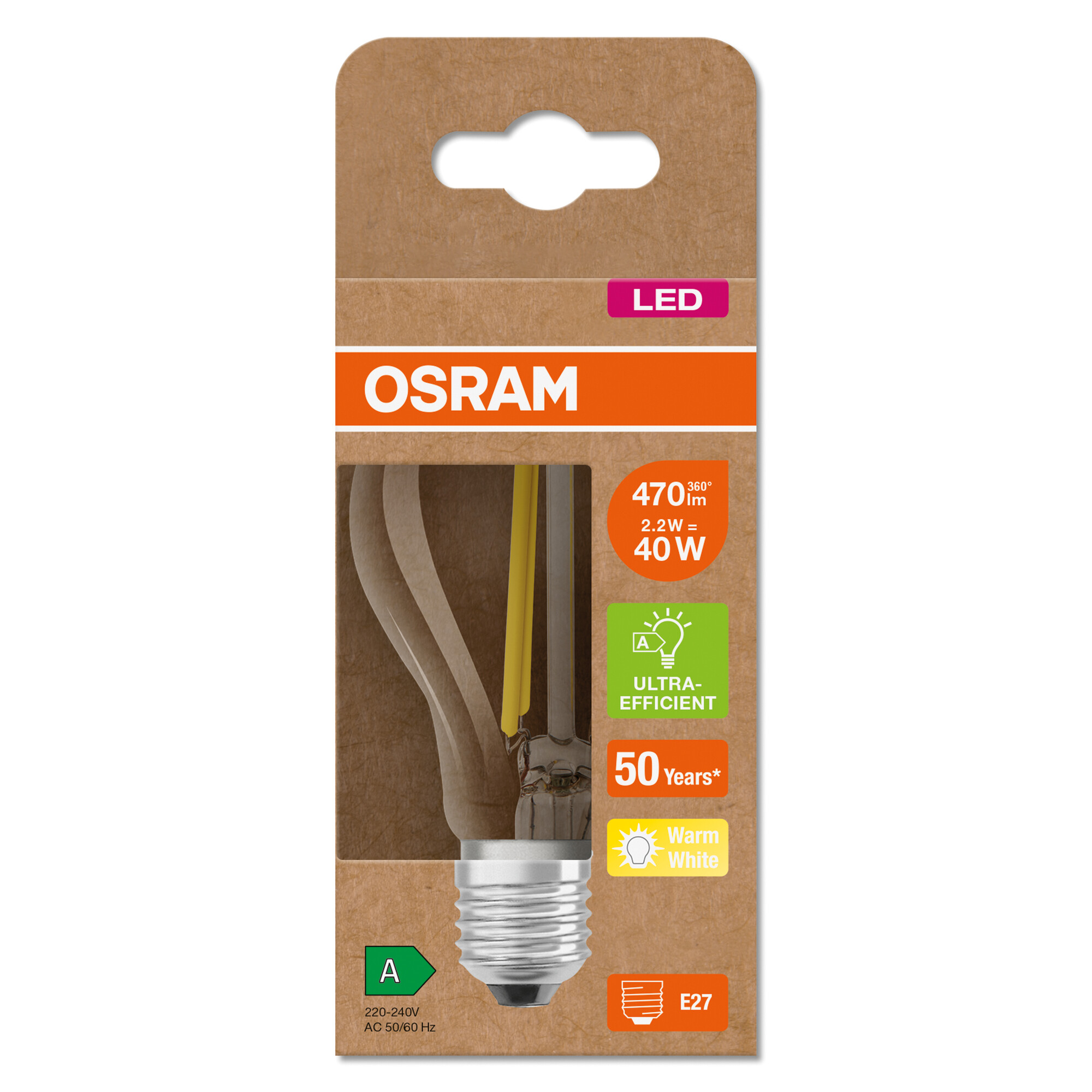 Osram Leuchtmittel Classic klar, warmweiß, E27 Osram Leuchtmittel Classic klar, warmweiß, E27
