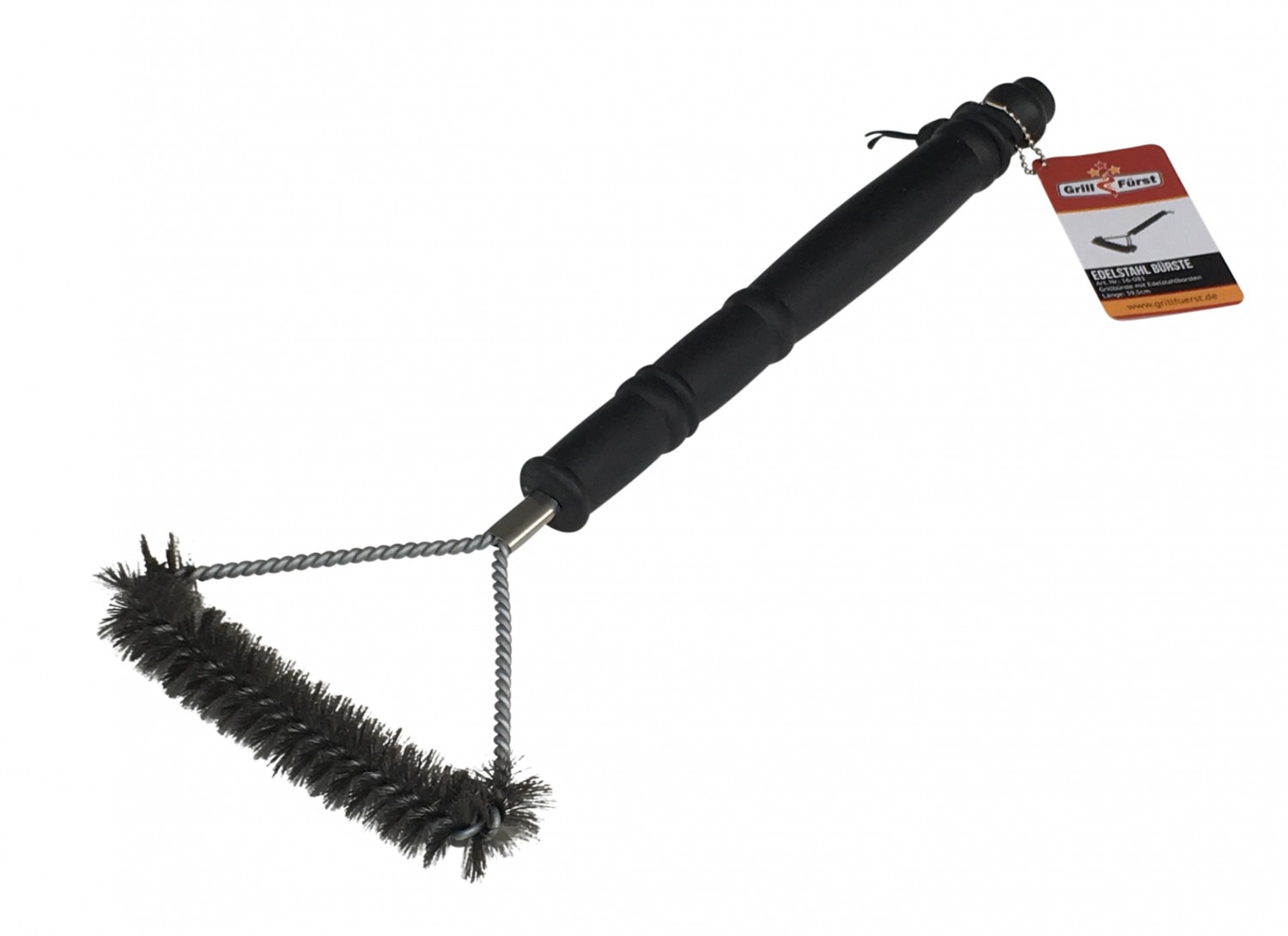 Grillfürst Grillbürste Edelstahl 3-seitig, 39,5 cm