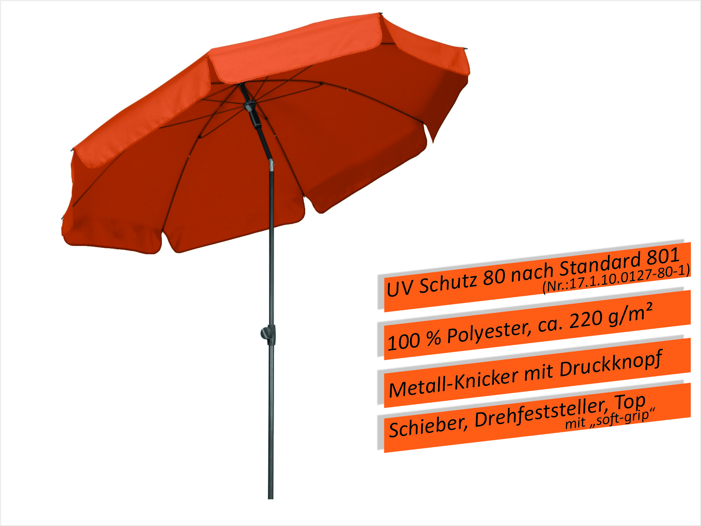 146512_4 Schneider Schirm Aquila 200/8 Terracotta