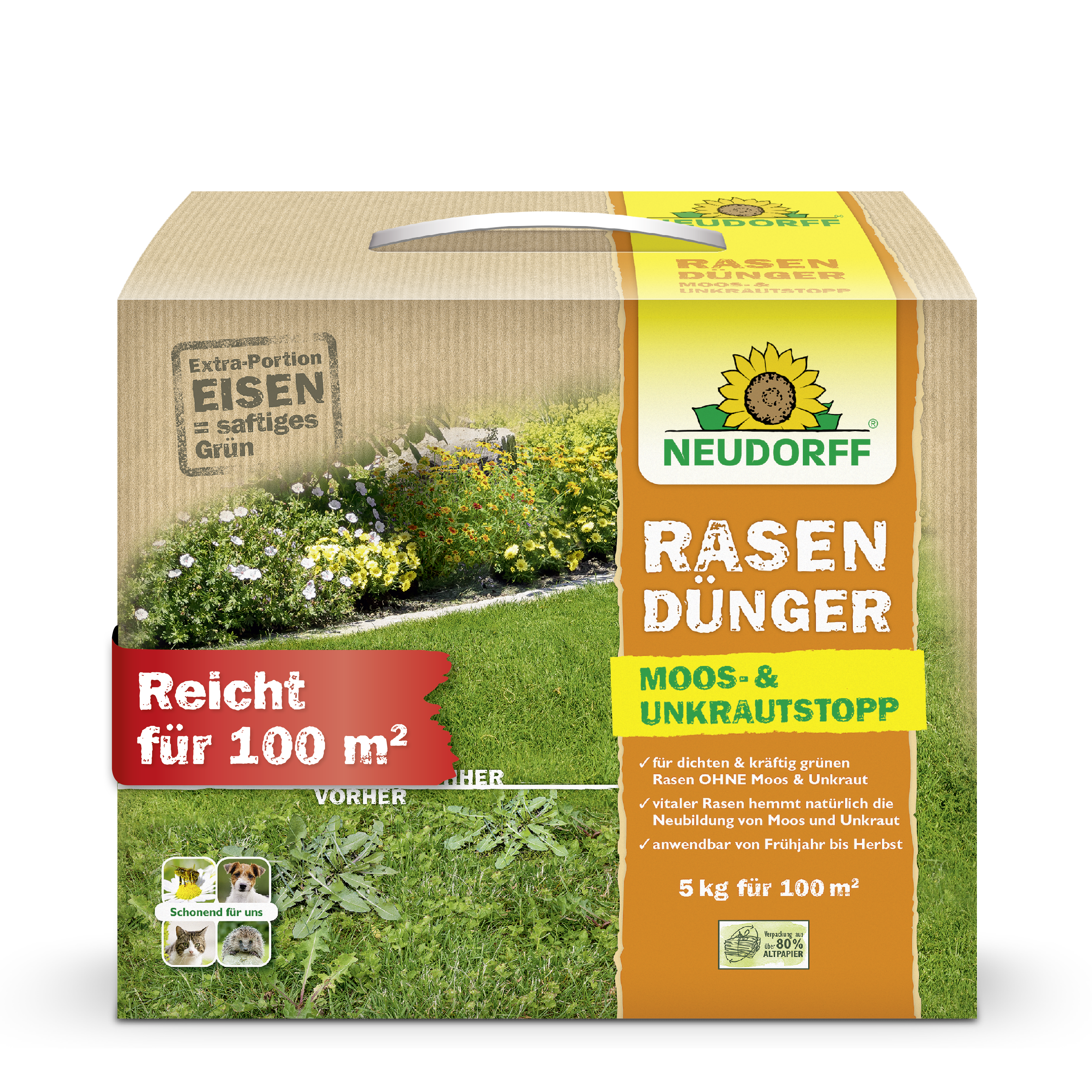 Neudorff RasenDünger Moos- & UnkrautStopp, 5 Kg
