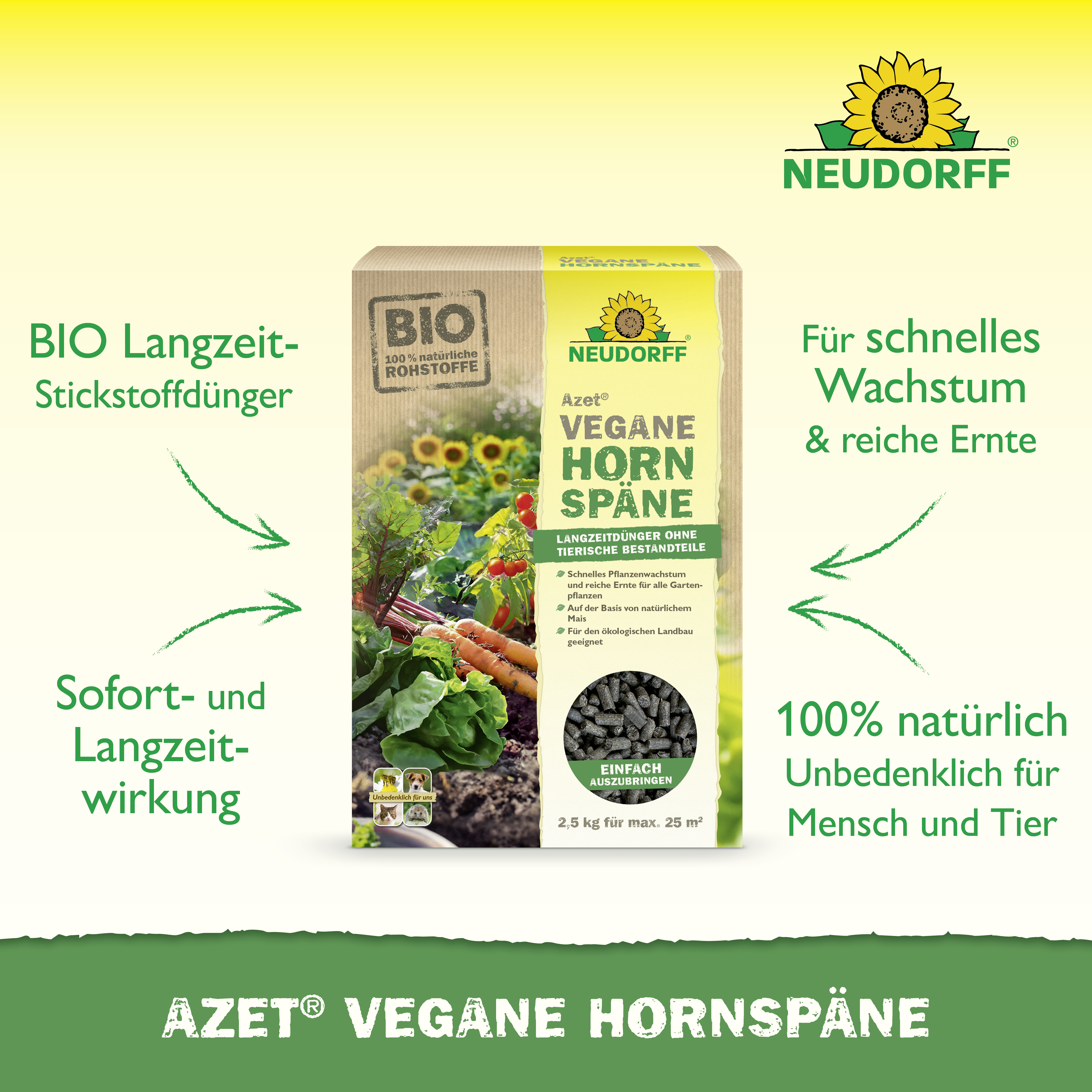 Neudorff Azet Vegane Hornspäne, 2,5 Kg