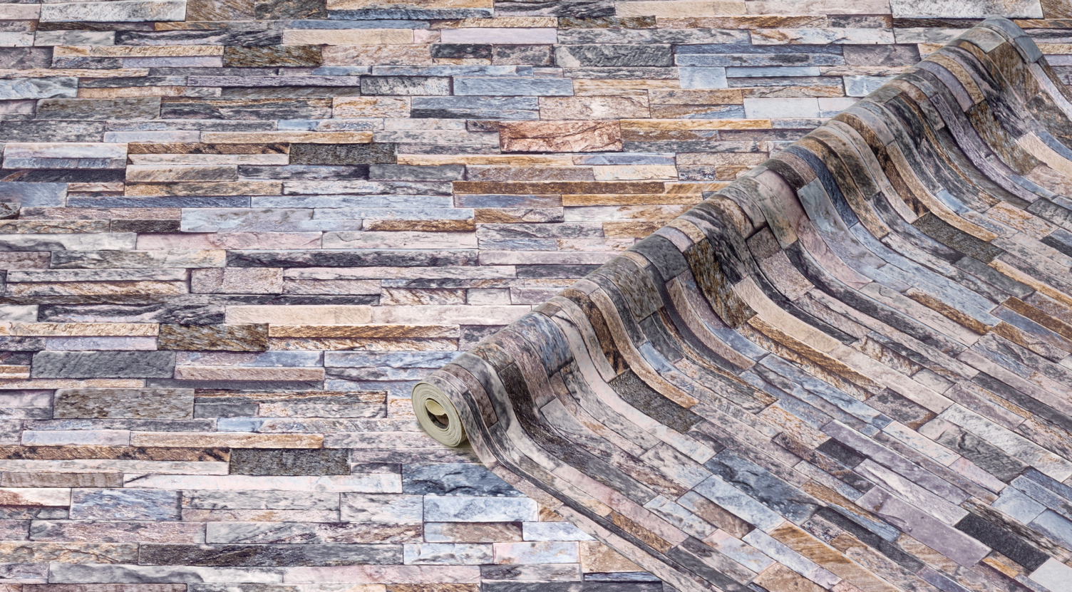 d-c-fix Wandbelag Ceramics Stone Wall blau-grau