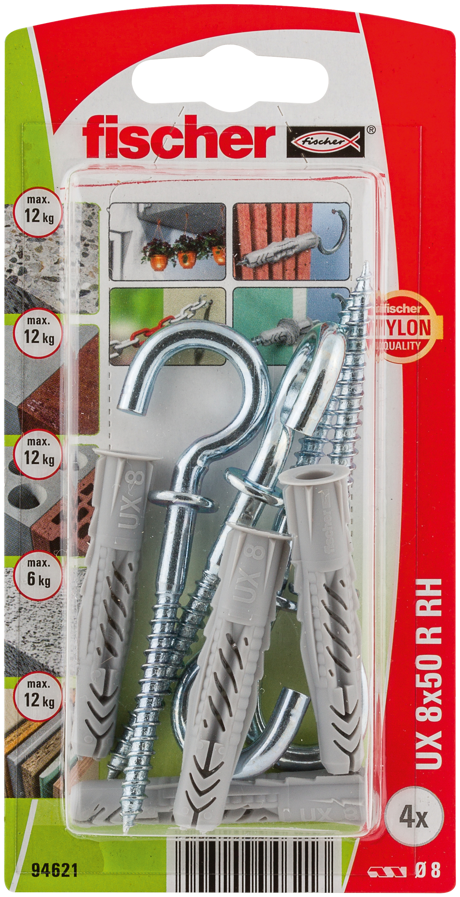 fischer Universaldübel UX 8 x 50 RH K (4) fischer Universaldübel UX 8 x 50 RH K (4)