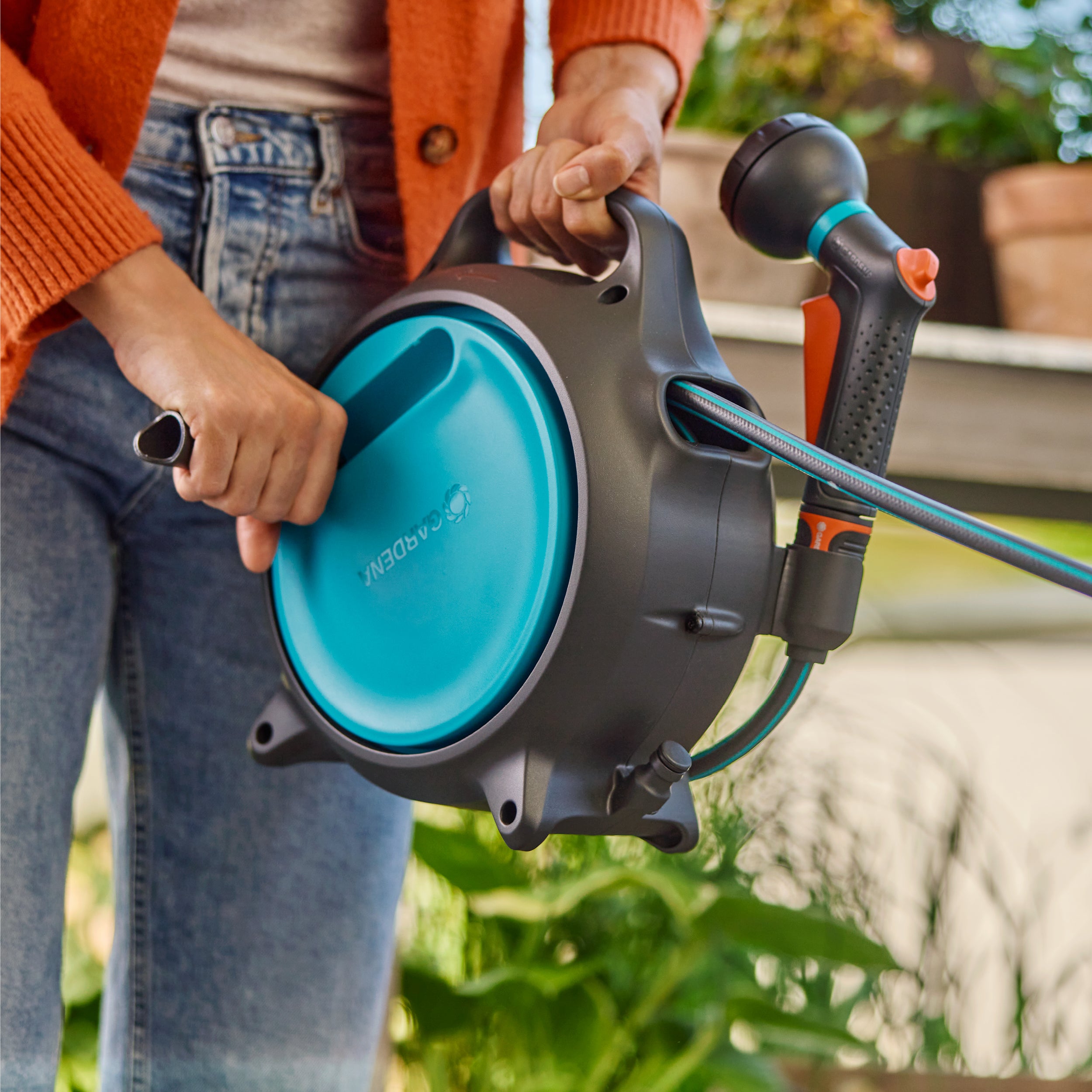 Gardena Mobile Schlauchbox Move, 10 m + 1,5 m