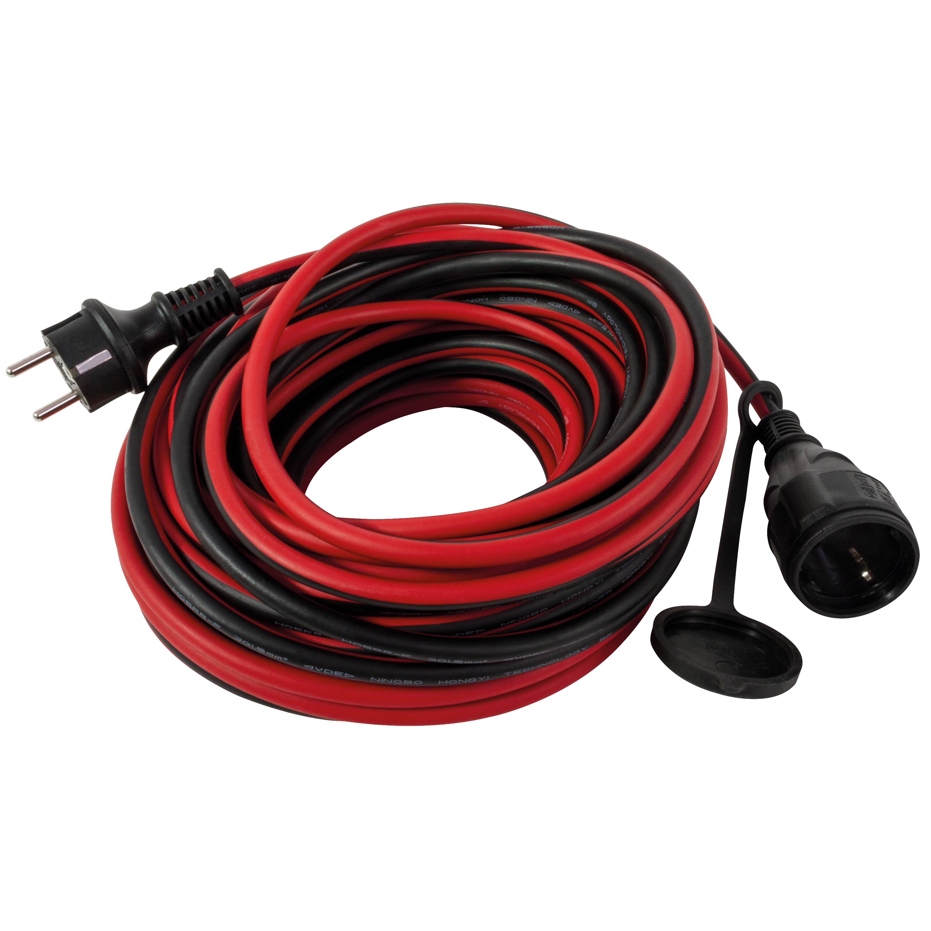REV Verlängerungskabel Safeline"die Belastbare", H05RR-F 3G1,5, 25 m, rot-schwarz