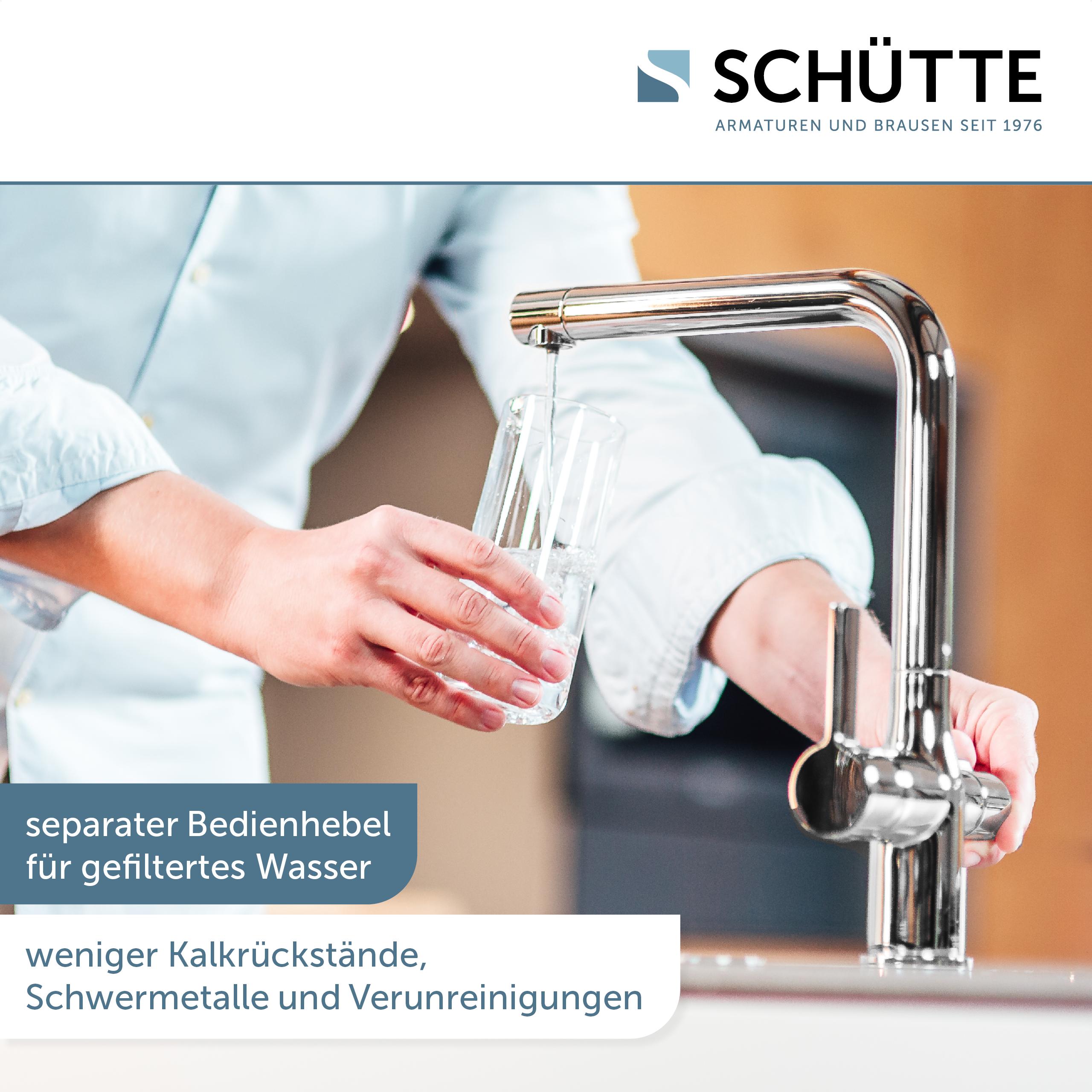 Schütte Trinkwasser-Spültischarmatur AQUASTAR PRO, Chrom, mit Filtersystem