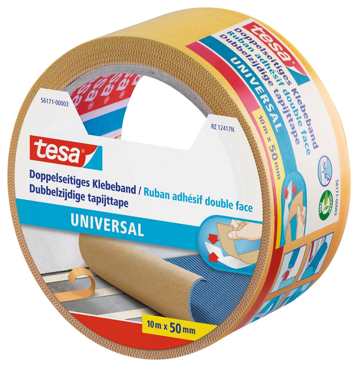 tesa Doppelseitiges Klebeband, universal, 10 m