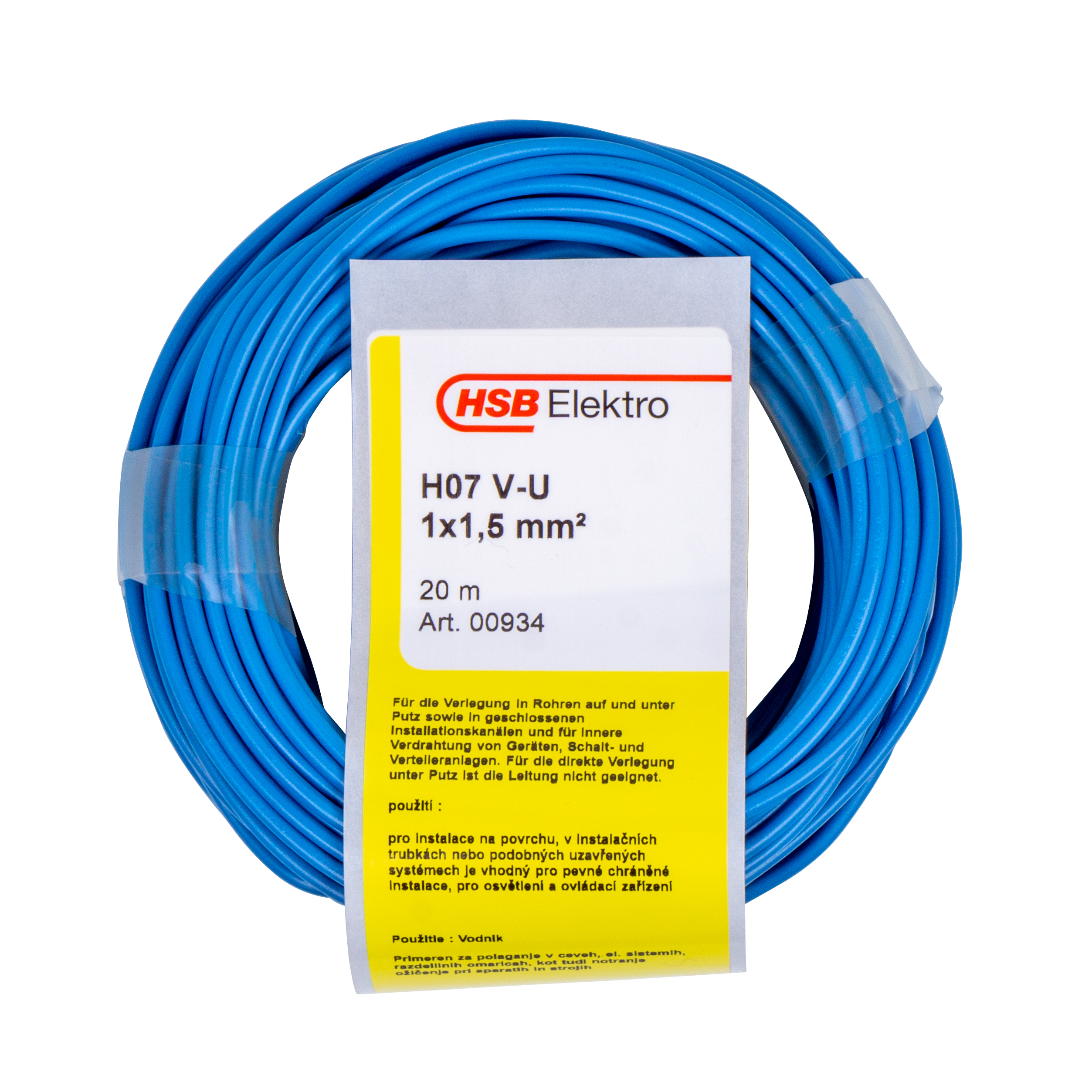 380907Zw02EYwVdPxuz ADERLEITUNG  H07V-U 1,5MM²,20M,BL