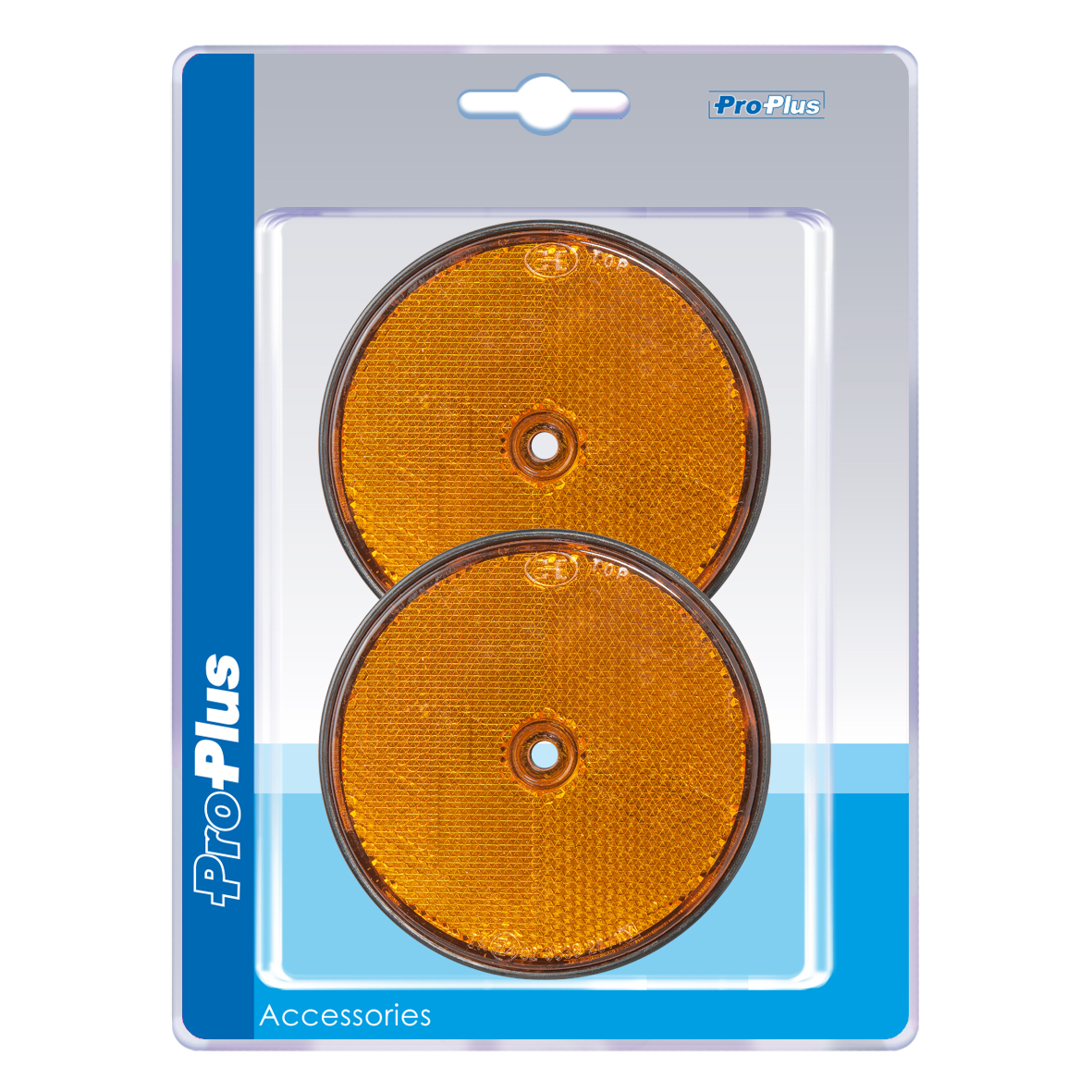 ProPlus Reflektor orange, 80 mm, Schraubbefestigung, 2 St. ProPlus Reflektor orange, 80 mm, Schraubbefestigung, 2 St.