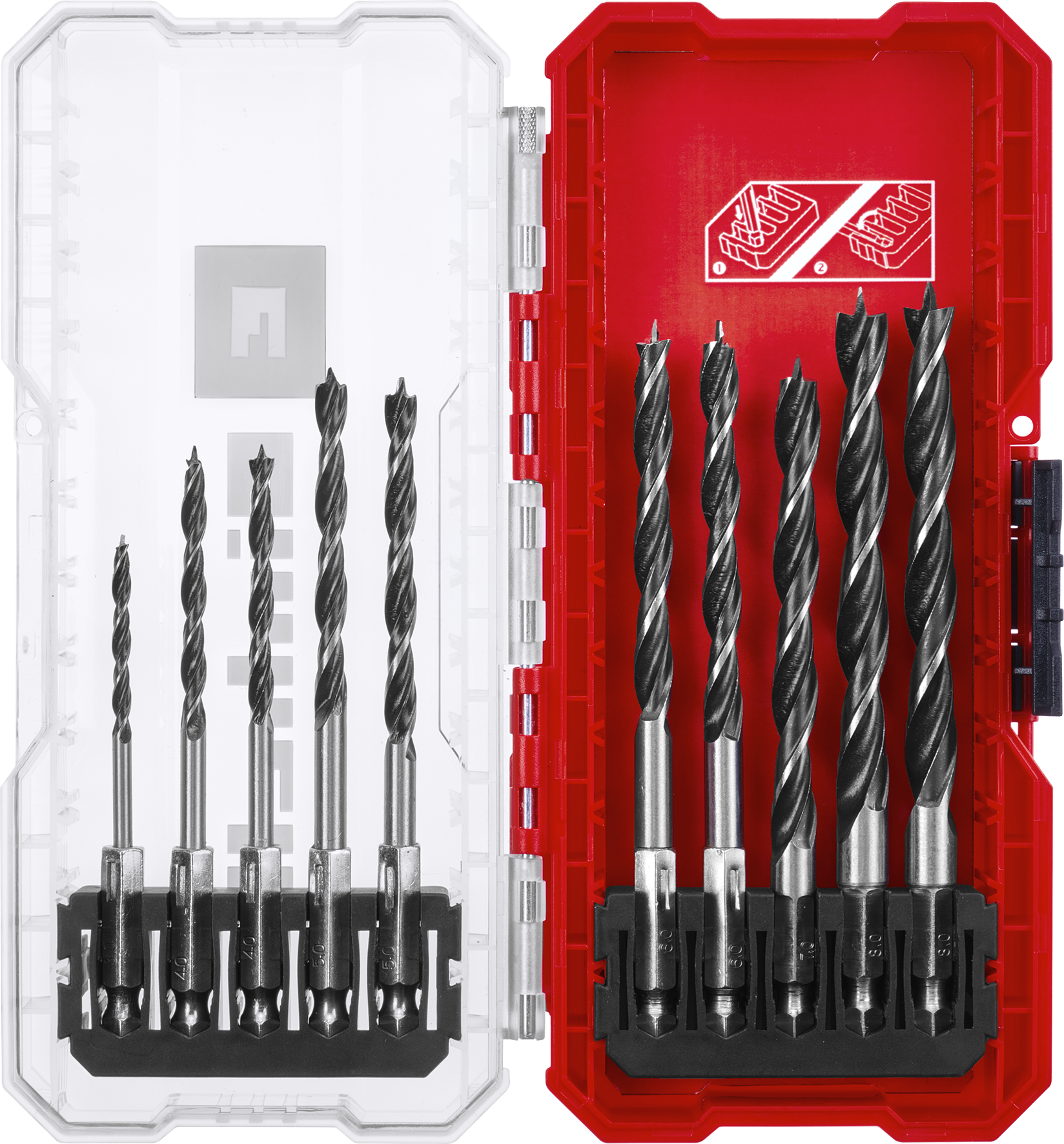 Einhell Holzspiralbohrer-Set, S-CASE, 10-tlg.
