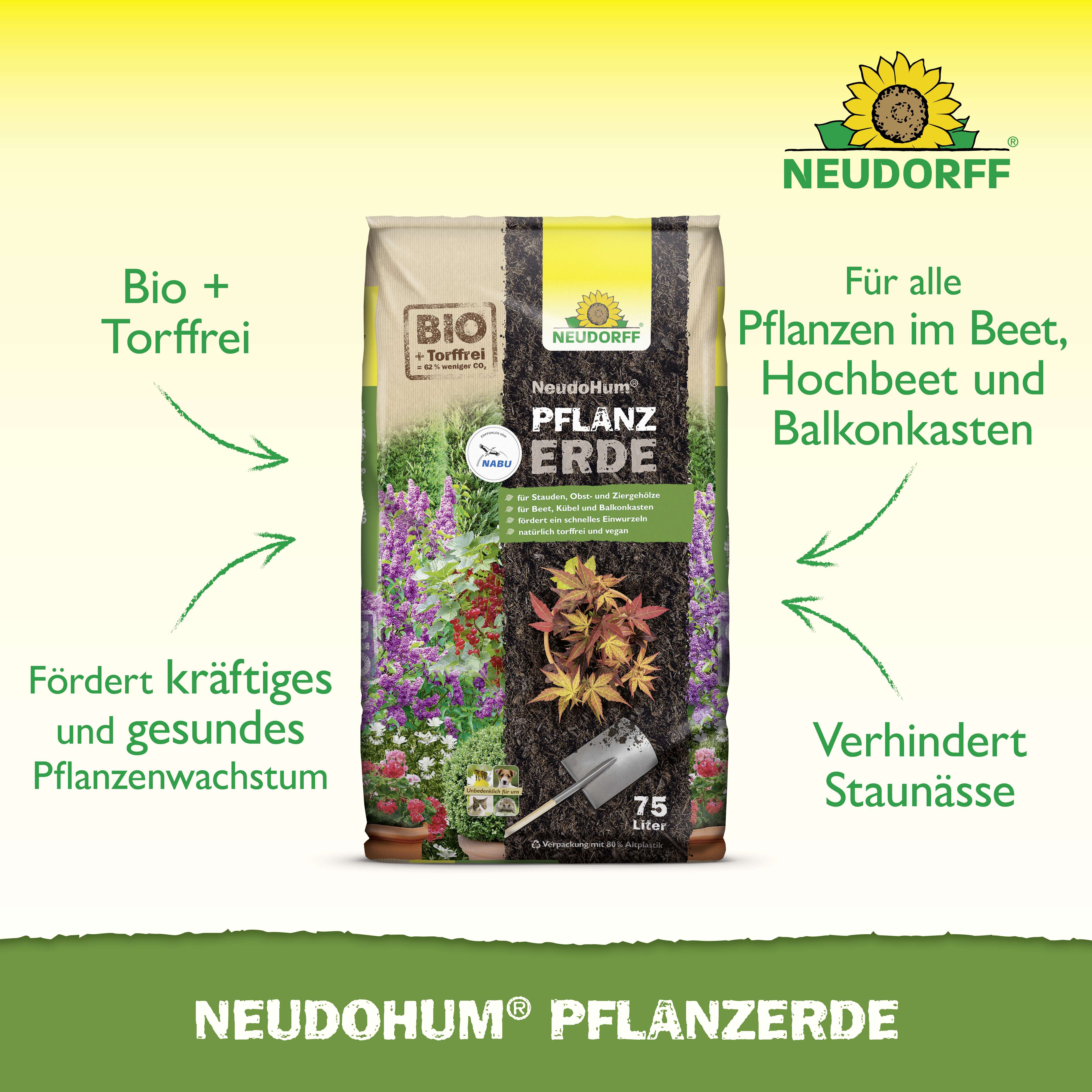 Neudorff NeudoHum PflanzErde, 75 l