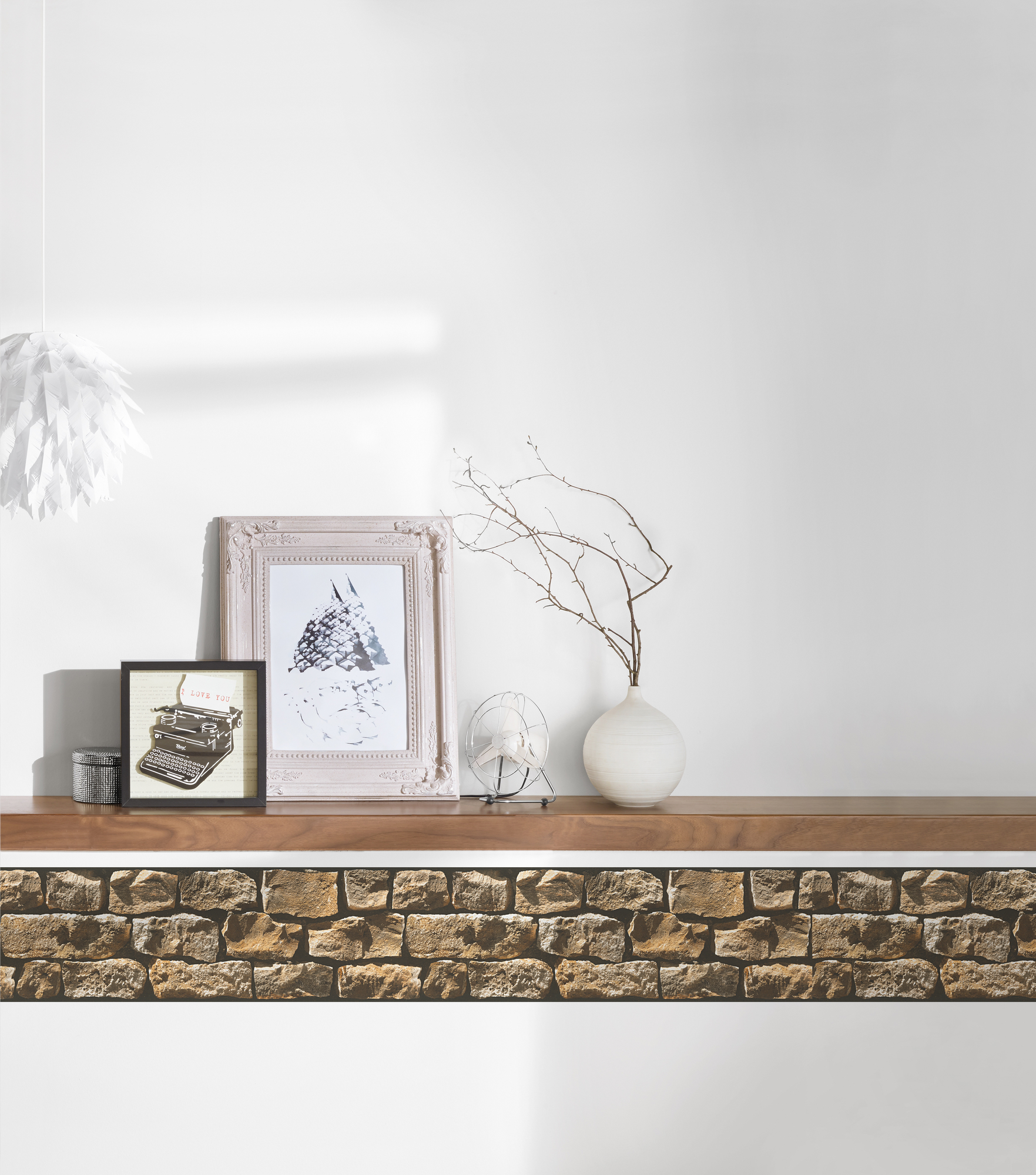 A.S. Création selbstklebende Bordüre, natursteinoptik braun beige – rustikales mauerdesign