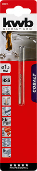 Kwb Kobalt-Spiralbohrer, 1,5 mm