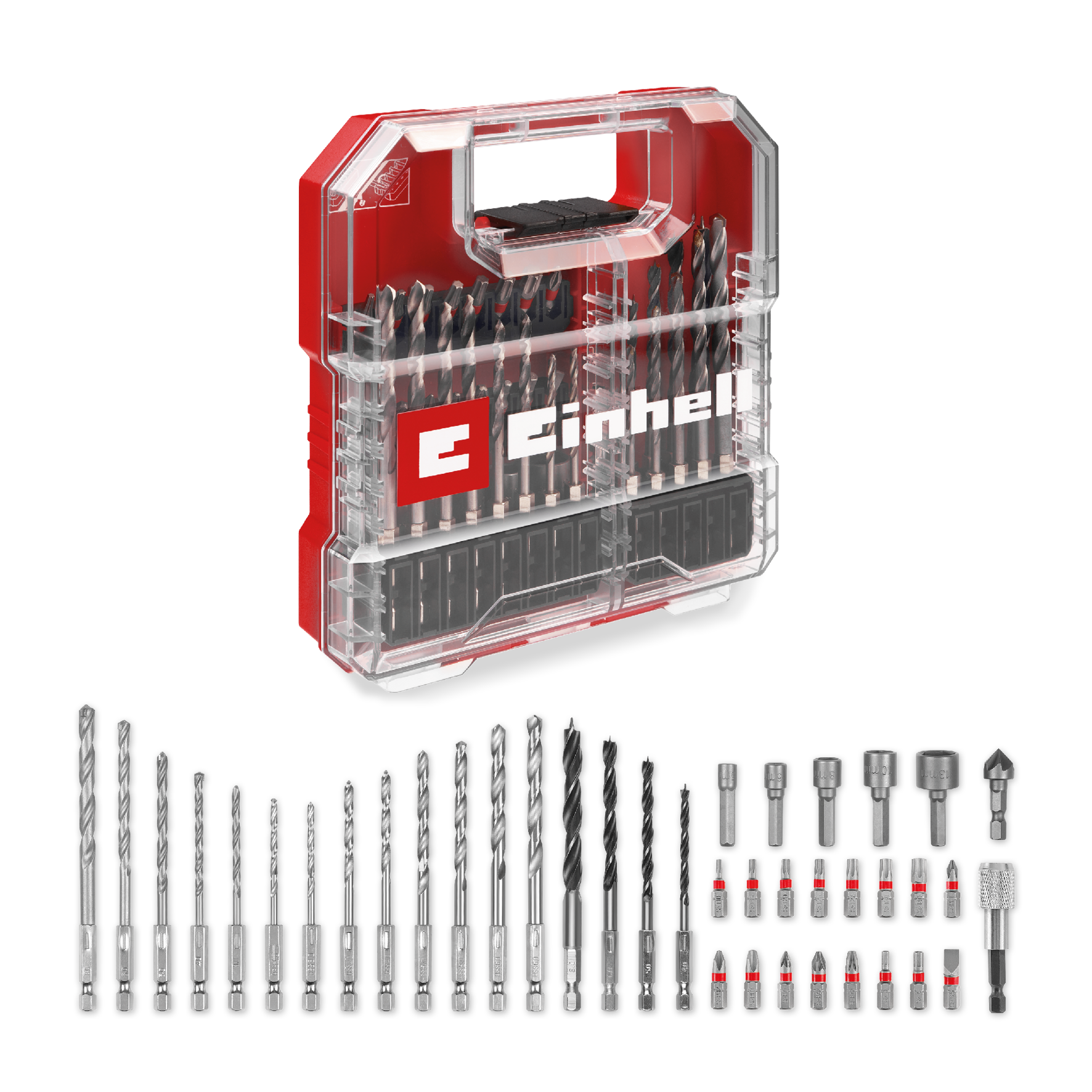 Einhell Bit- und Bohrer-Set für Holz, Stein und Metall, L-CASE, 40-tlg. Einhell Bit- und Bohrer-Set für Holz, Stein und Metall, L-CASE, 40-tlg.