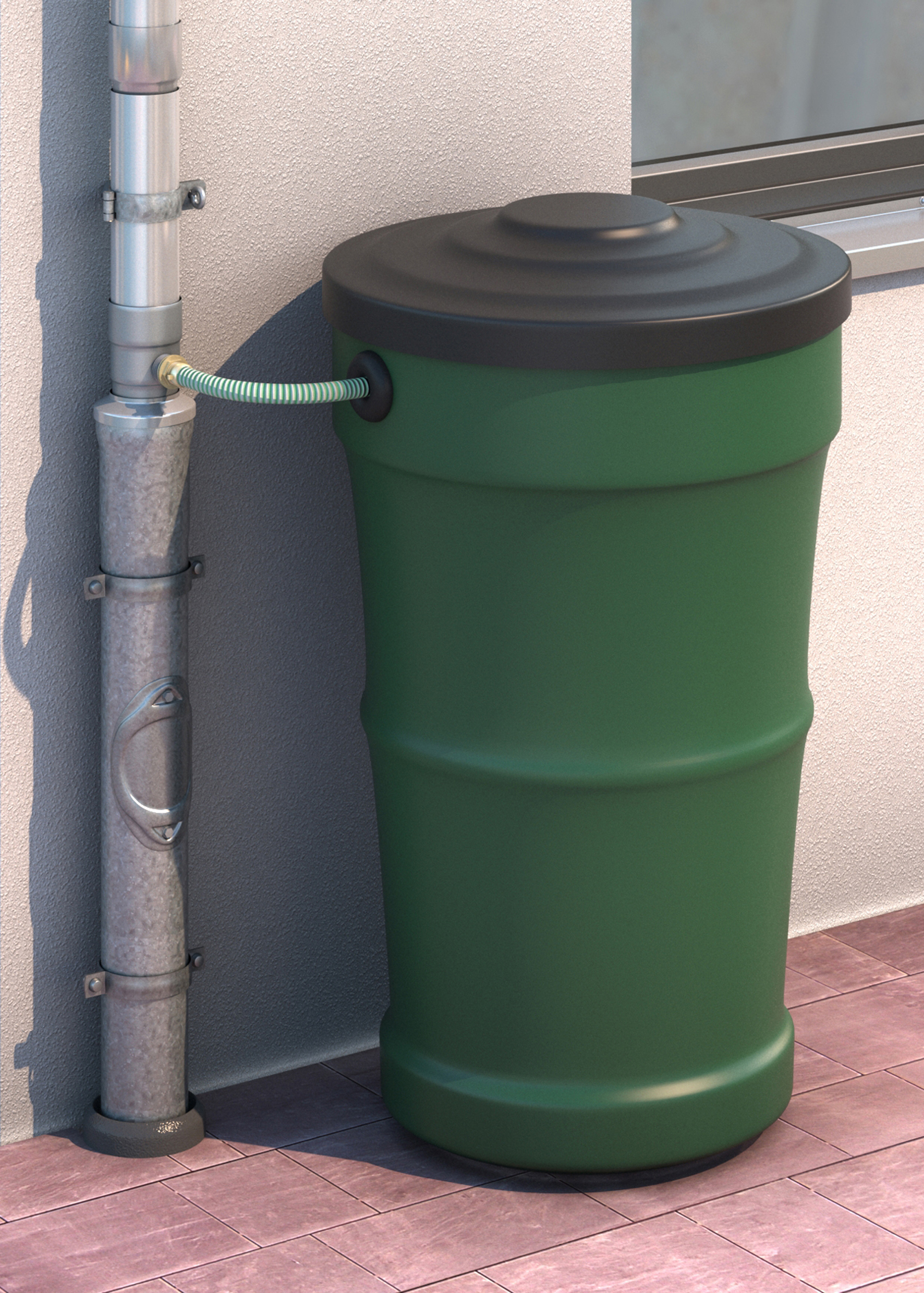 Sarei Schlauchanschlussset für Regenwassersammler, PVC/Messing 500 mm – 1“ Sarei Schlauchanschlussset für Regenwassersammler, PVC/Messing 500 mm – 1“