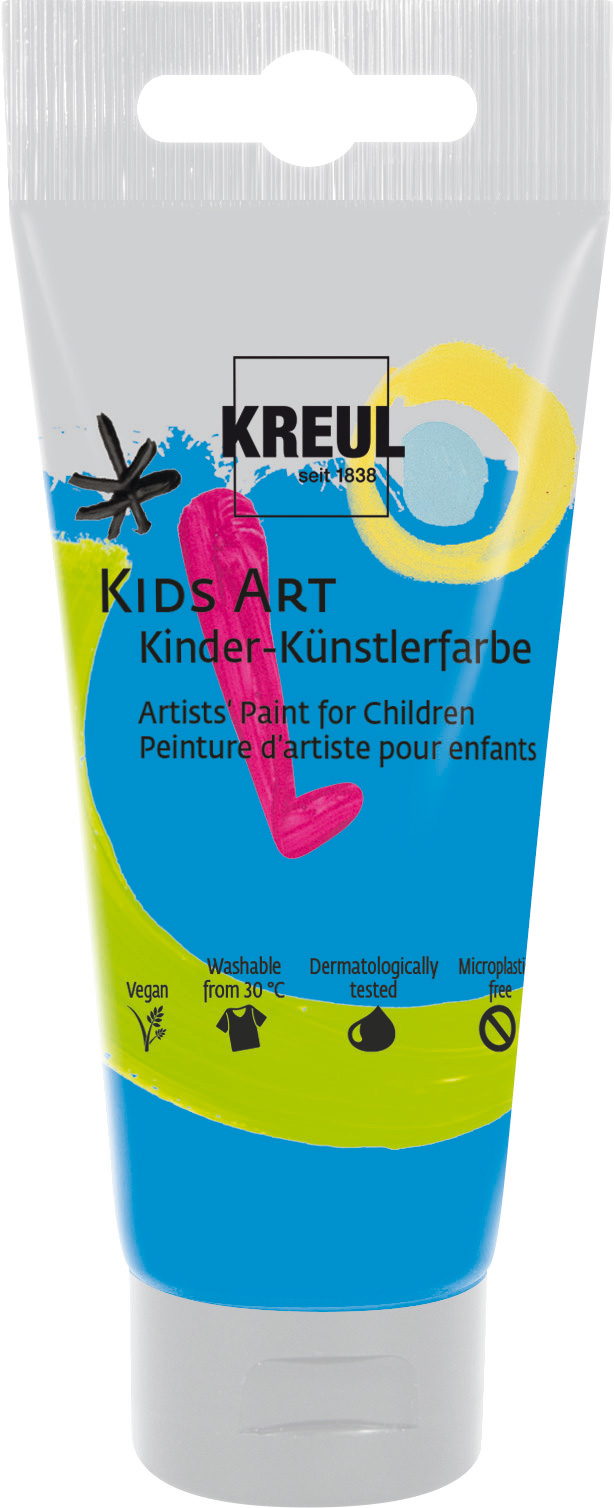 Kreul Kids Art Kinder-Künstlerfarbe Primärblau, 75 ml
