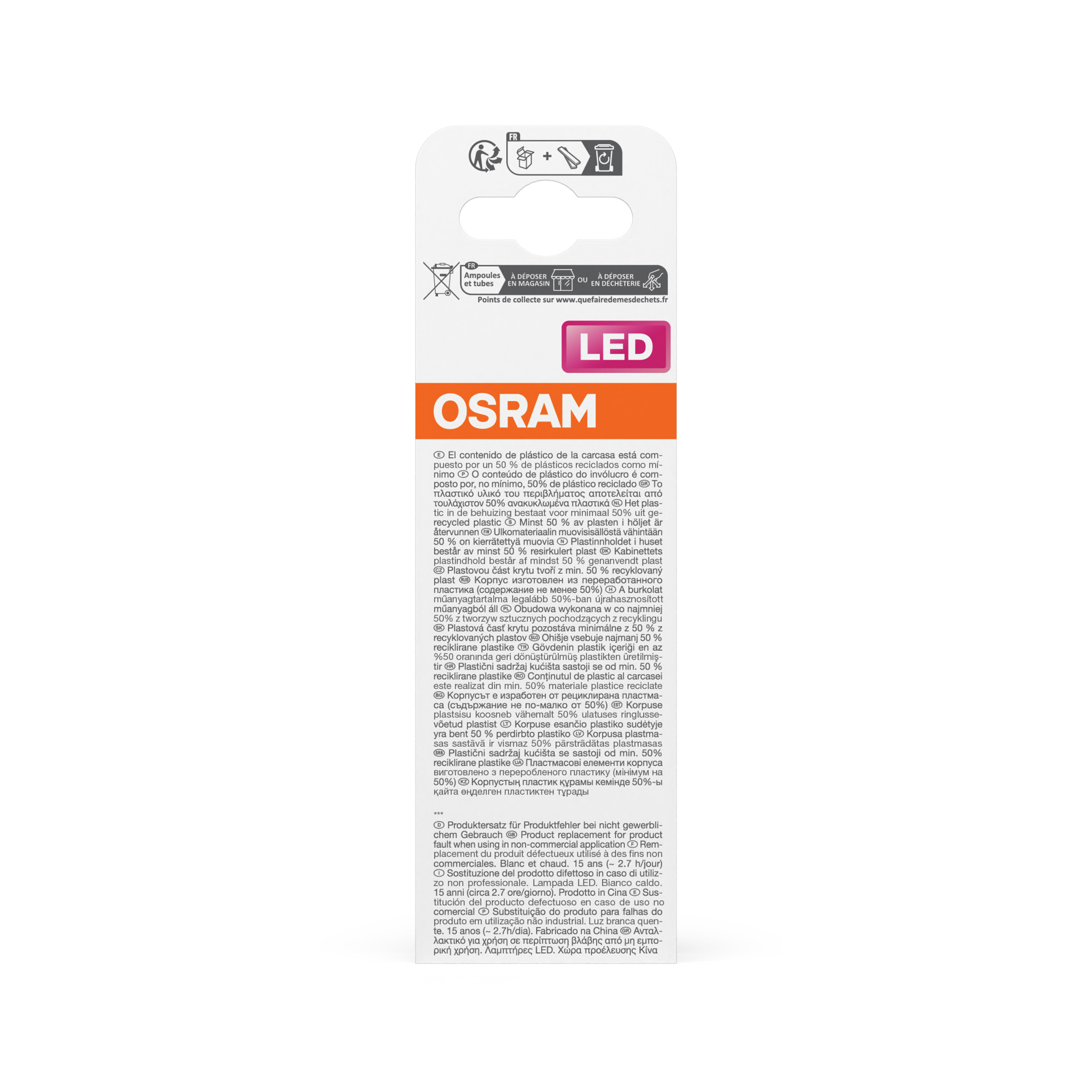 Osram Leuchtmittel LED Star Stick, 60 FR 8 W/2700K, E27