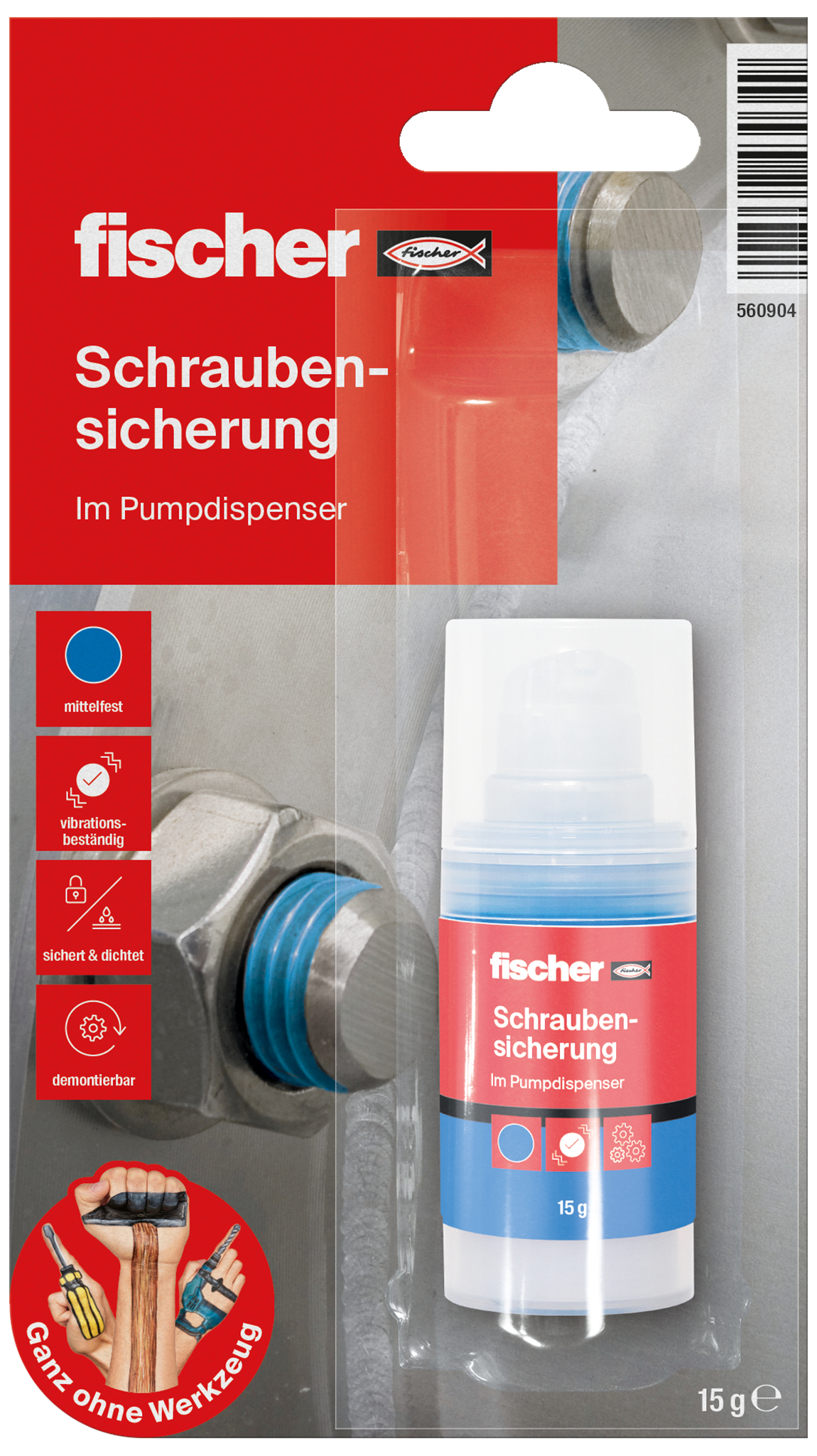 fischer GOW Schraubensicherung, 15 g fischer GOW Schraubensicherung, 15 g