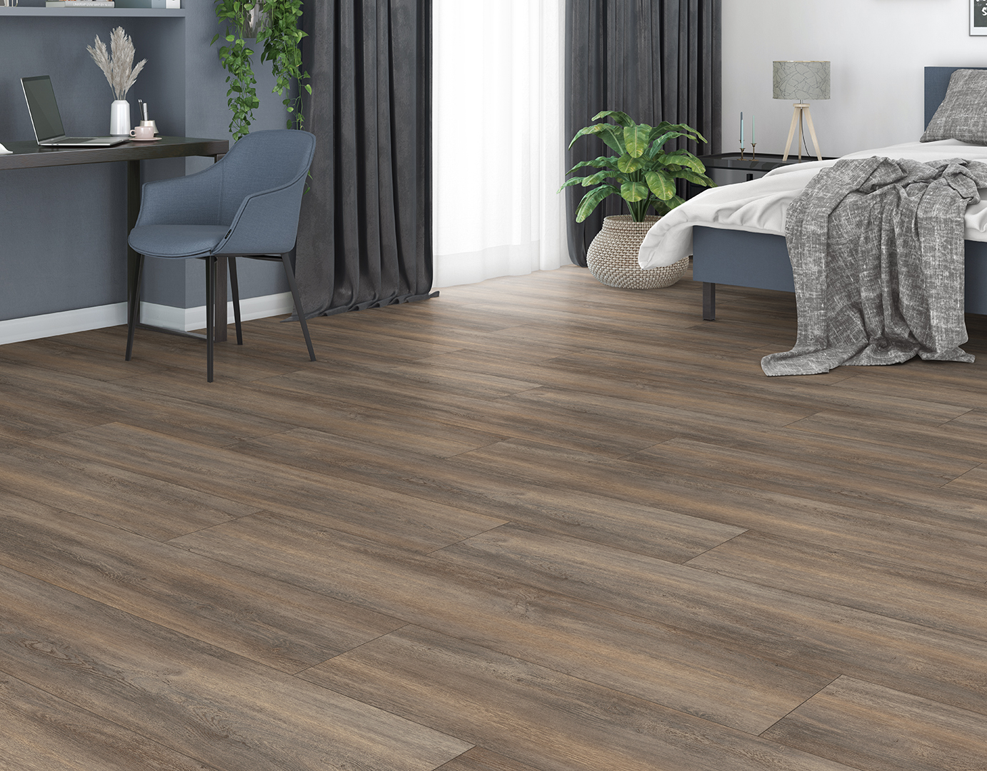 Classen Laminatboden 832-4 XL WR, Eiche gebürstet grau braun Classen Laminatboden 832-4 XL WR, Eiche gebürstet grau braun