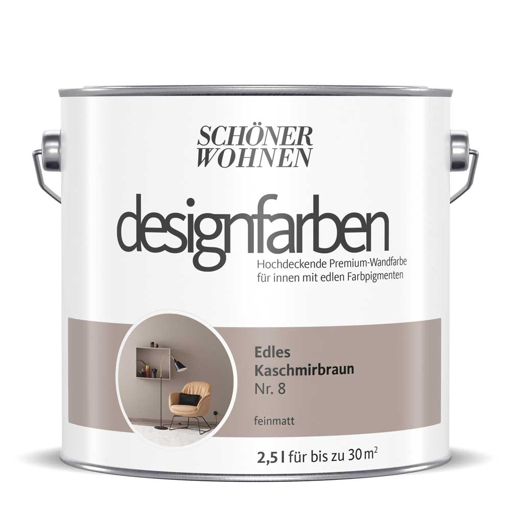 Schöner Wohnen Designfarbe, edles Kaschmirbraun, 2,5L Schöner Wohnen Designfarbe, edles Kaschmirbraun, 2,5L