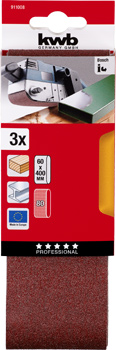 911008-300 Kwb Schleifband 60 x 400 mm, Korn 80