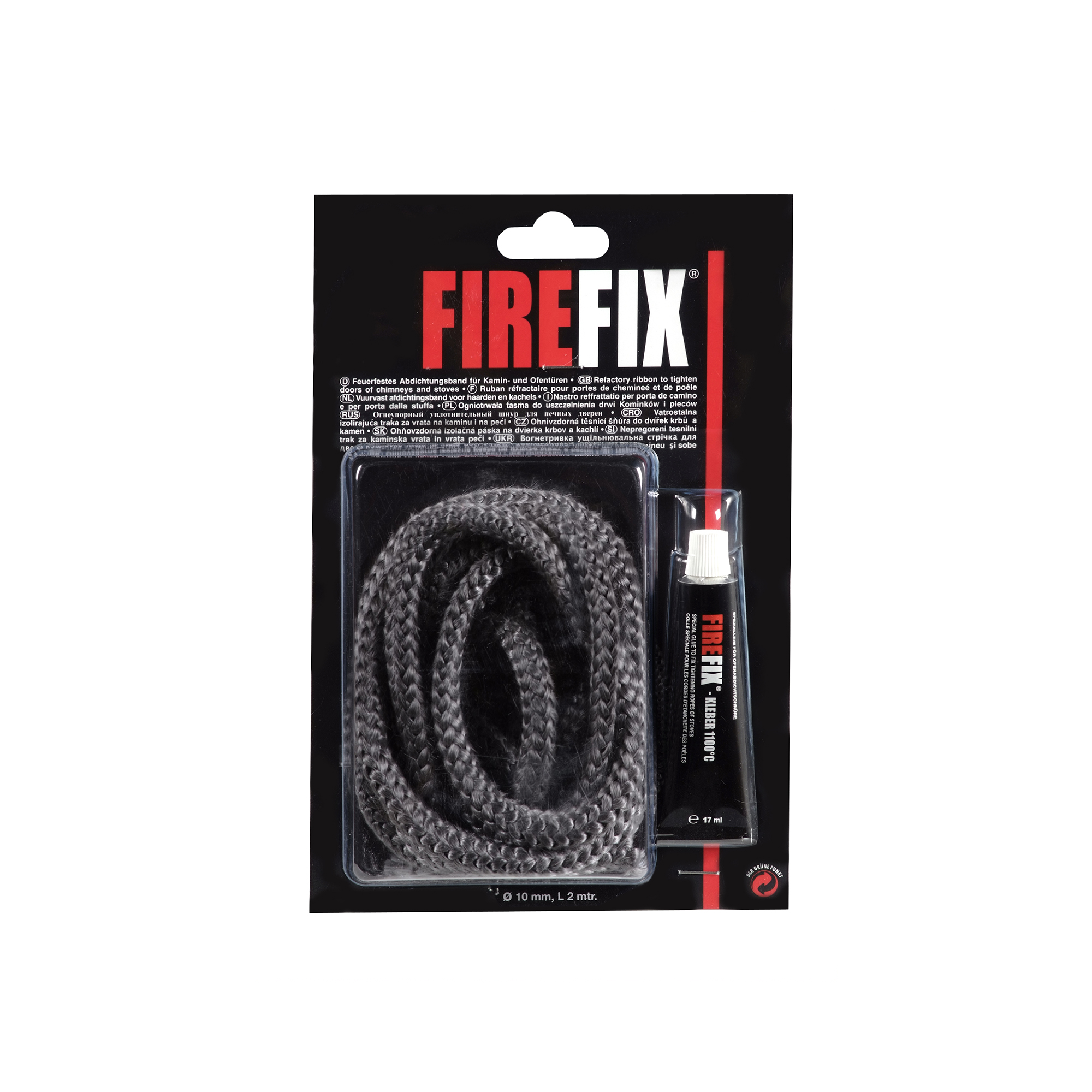 Firefix Keramikkordel, ø 10 mm, L 2 mtr. Firefix Keramikkordel, ø 10 mm, L 2 mtr.