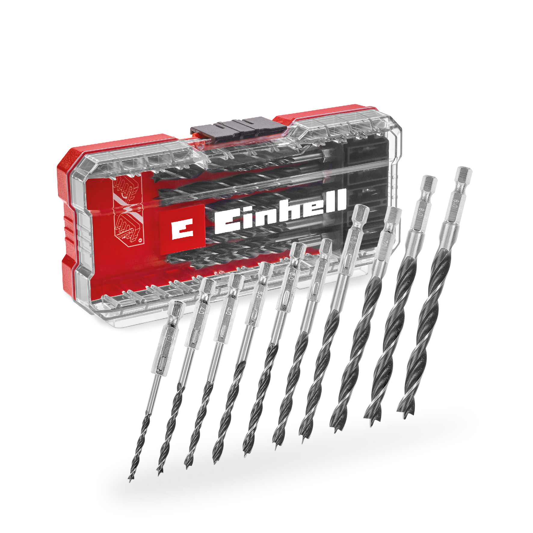 Einhell Holzspiralbohrer-Set, S-CASE, 10-tlg. Einhell Holzspiralbohrer-Set, S-CASE, 10-tlg.