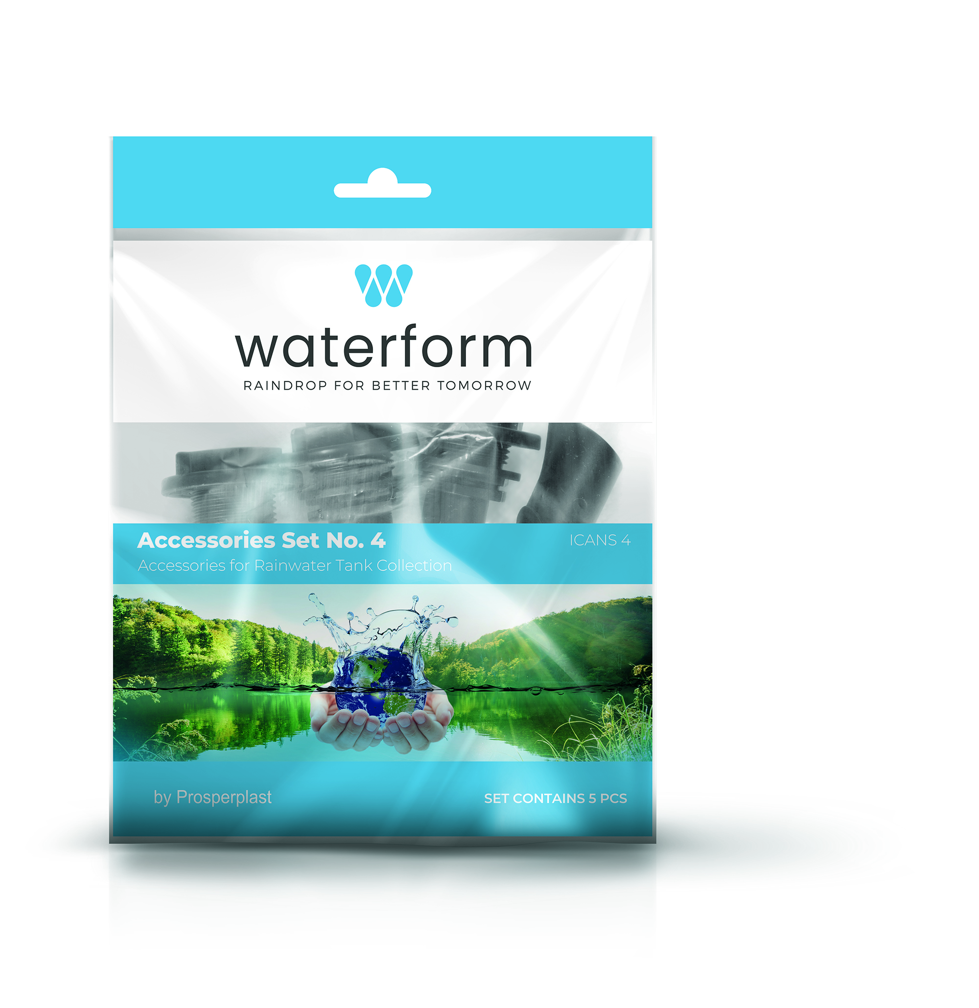 Prosperplast Regenwassertank Anschlussset Ican