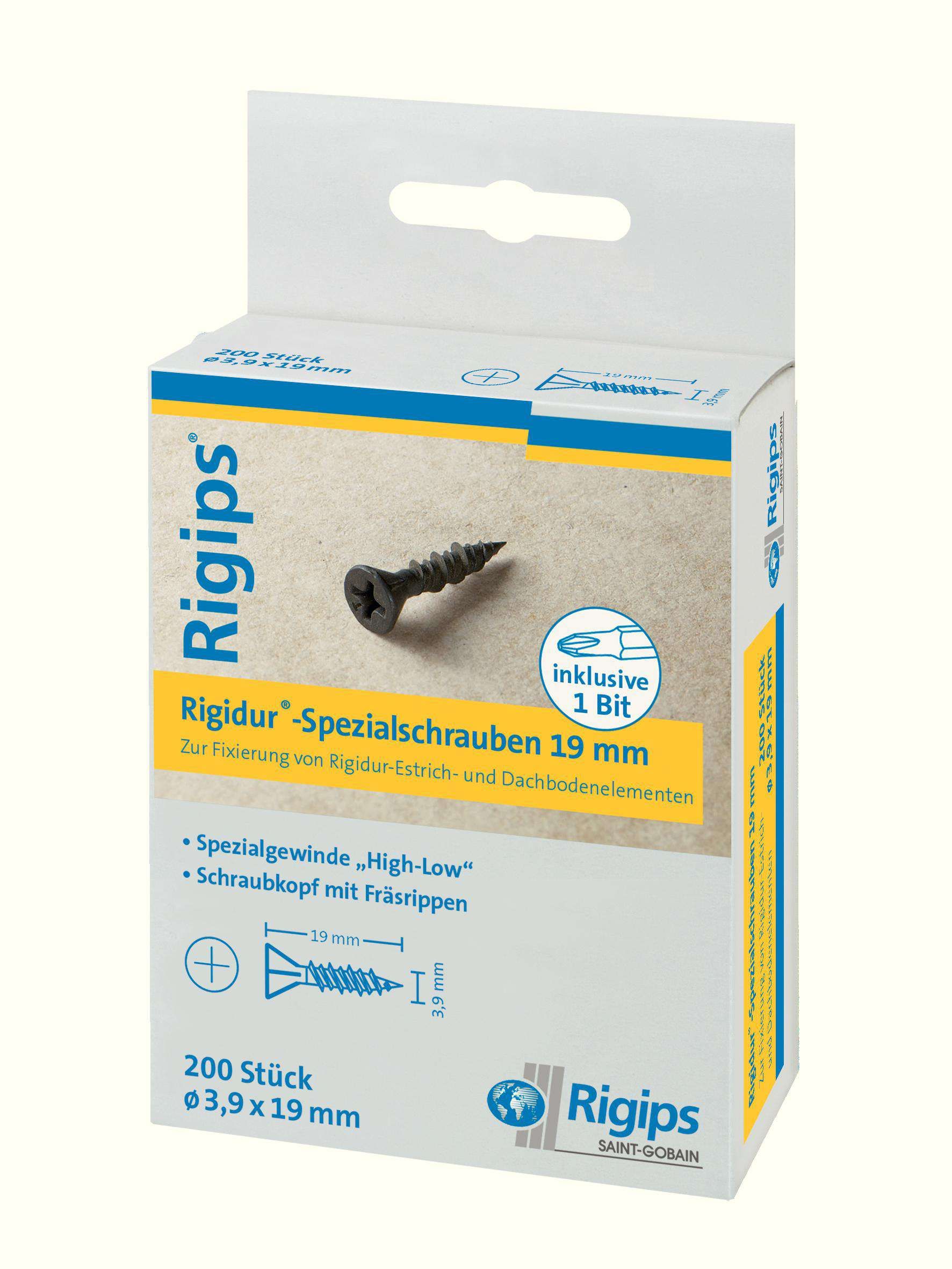 Rigips Rigidur Spezialschrauben, 3,9 x 19 mm