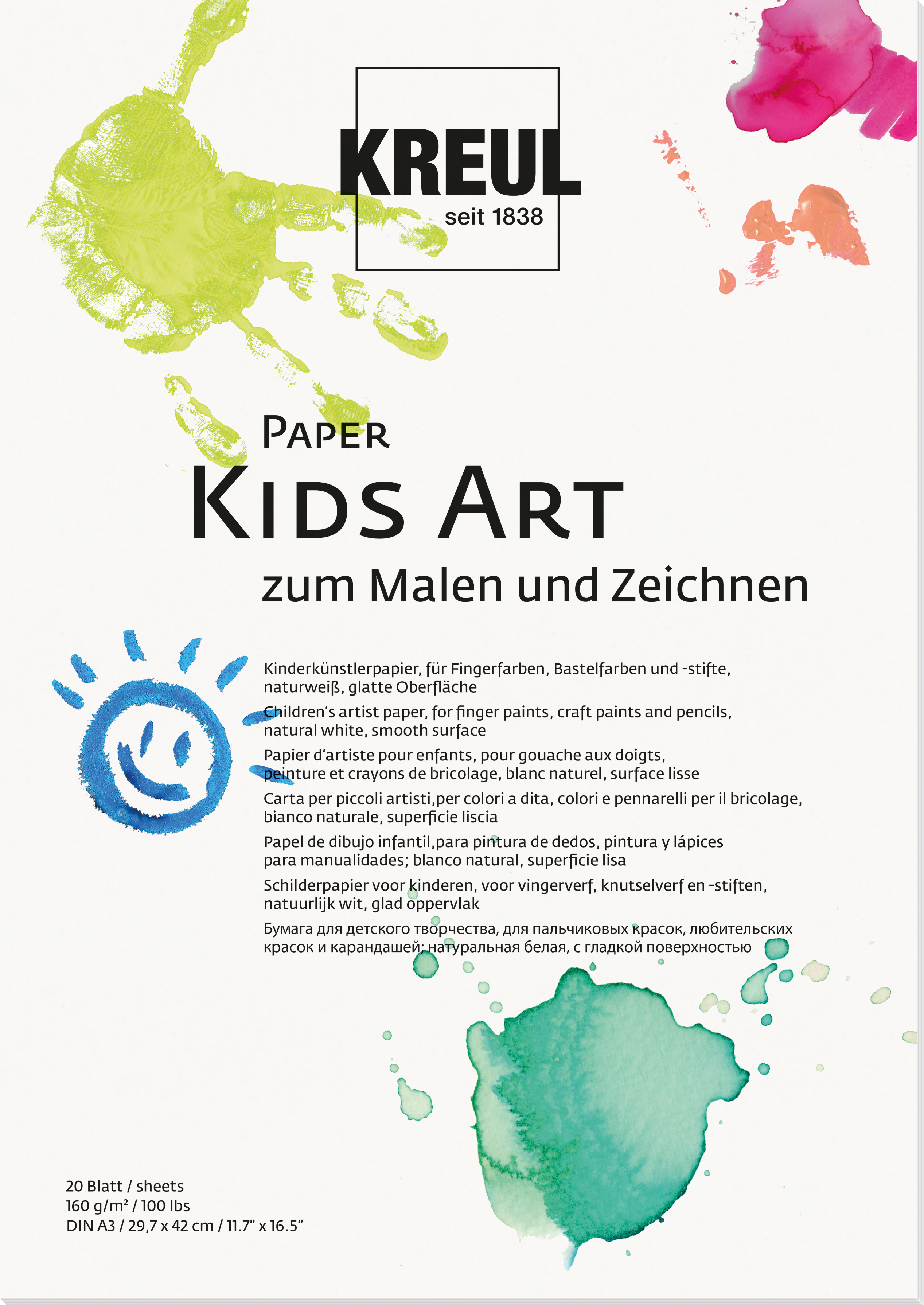 Kreul Paper Kids Art, 20 Blatt, DIN A3 Kreul Paper Kids Art, 20 Blatt, DIN A3