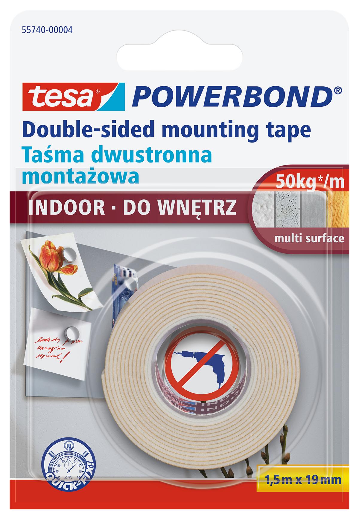 tesa_55740_LI404_pa_002 tesa Powerbond Montageband Indoor, 1,5 m