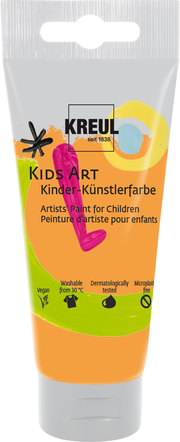 Kreul Kids Art Kinder-Künstlerfarbe Orange, 75 ml