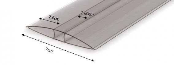 Palram PC H-Profil 2500 x 10 mm, für Doppelstegplatte Palram PC H-Profil 2500 x 10 mm, für Doppelstegplatte