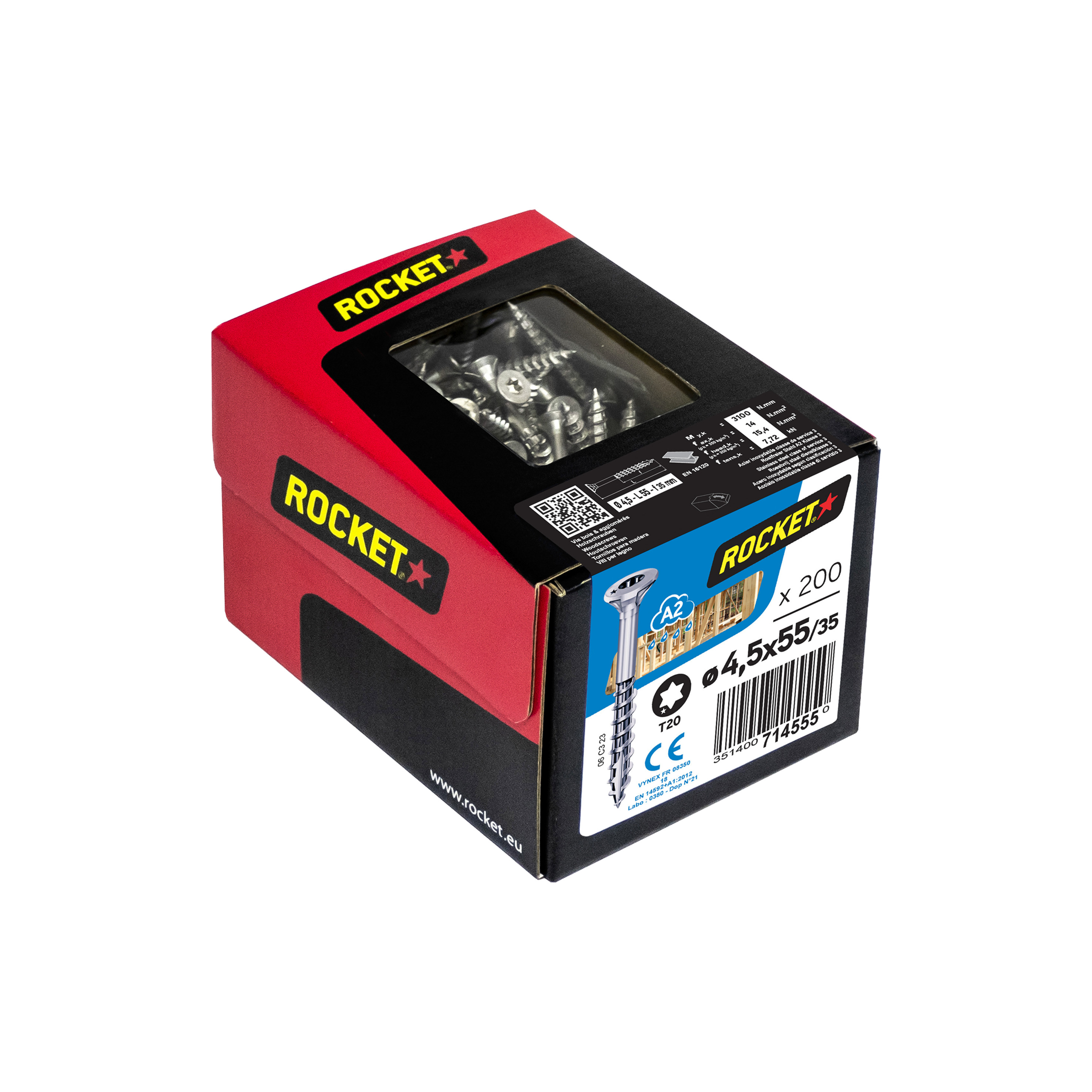 Rocket Seko 4,5 x 55 A2 T20 TG Rocket Seko 4,5 x 55 A2 T20 TG