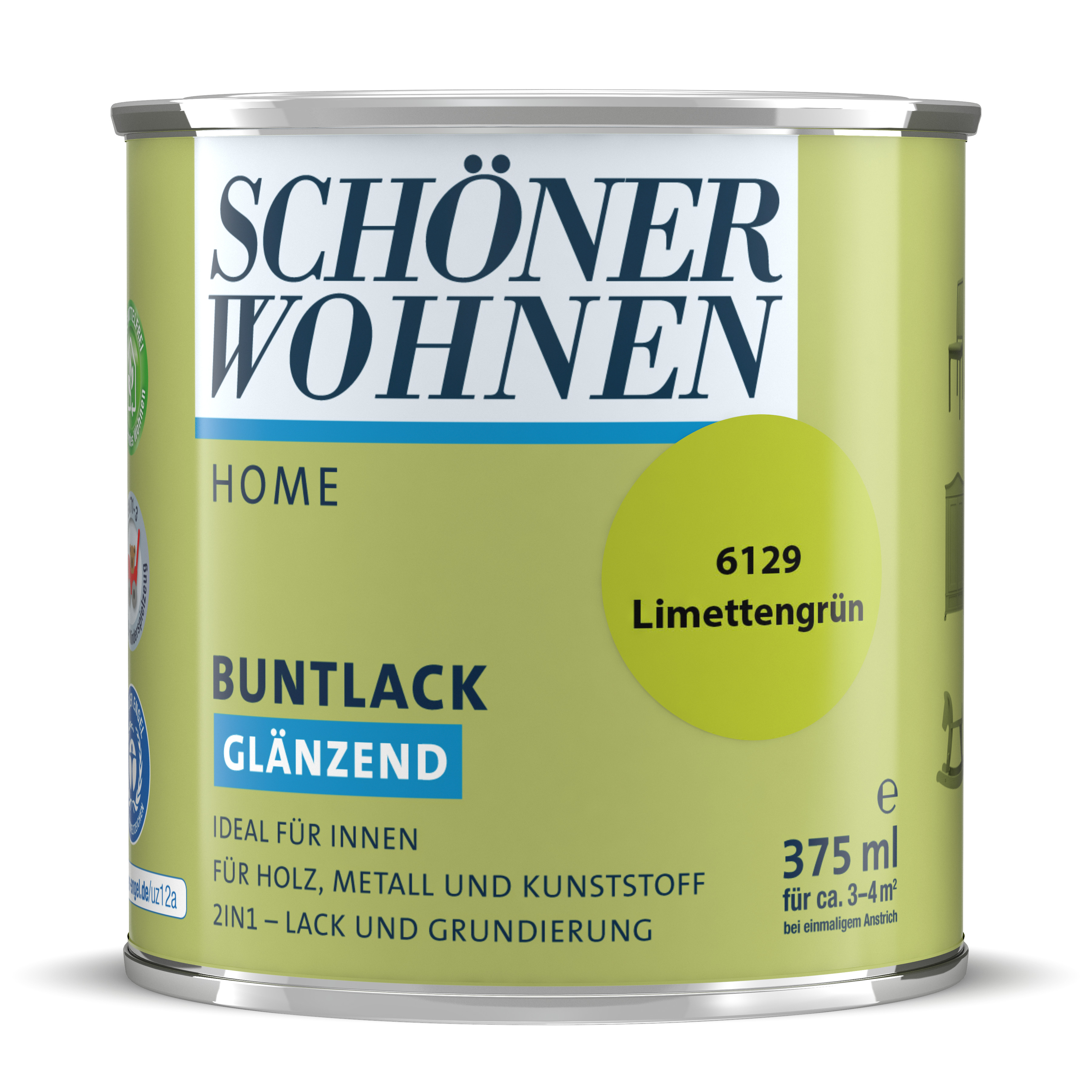 SW_2448-0375-6129 Schöner Wohnen Home Buntlack, glänzend, limettengrün