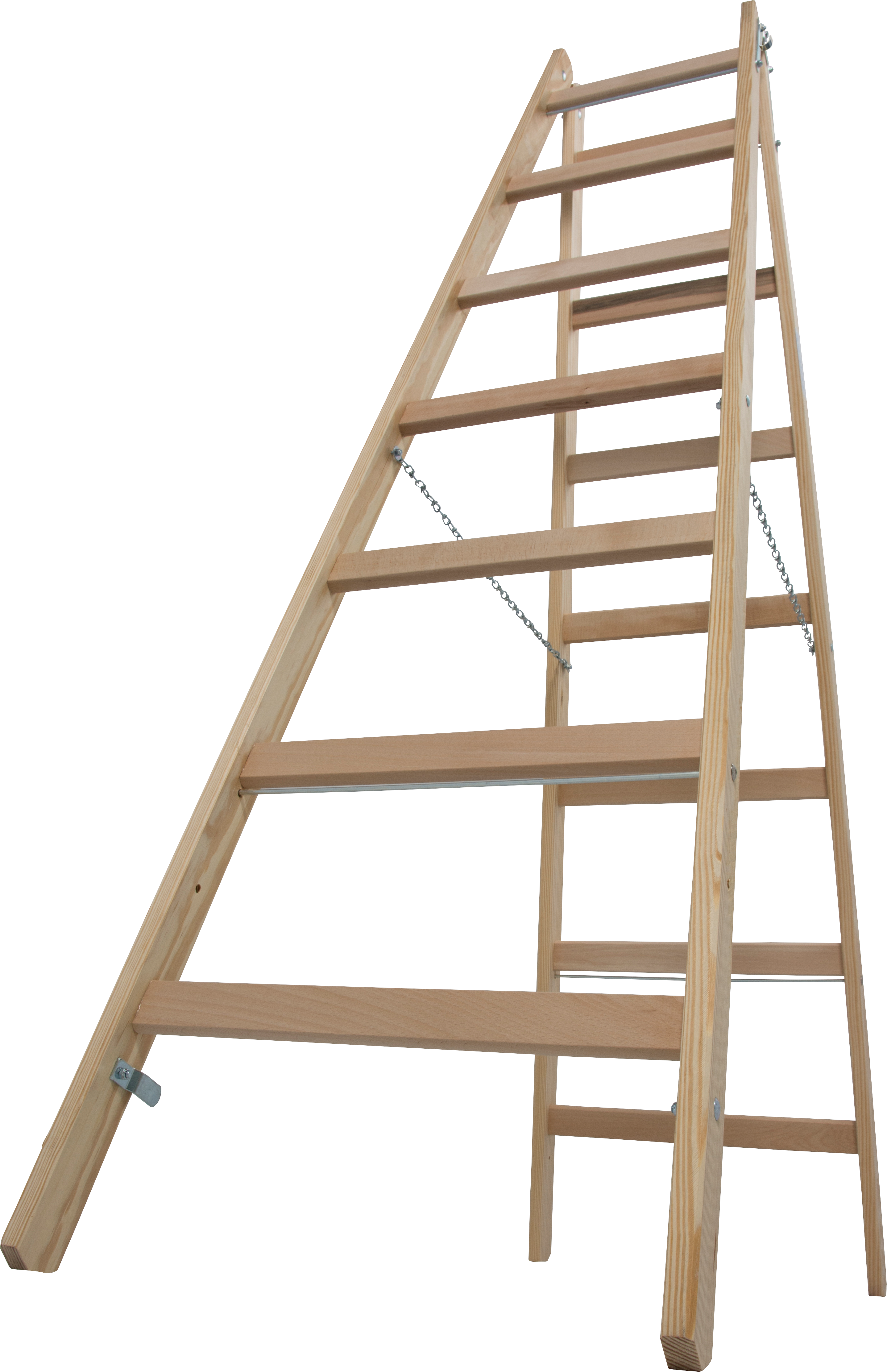 Krause Stabilo Holz Doppelleiter, 2x7 Sprossen Krause Stabilo Holz Doppelleiter, 2x7 Sprossen
